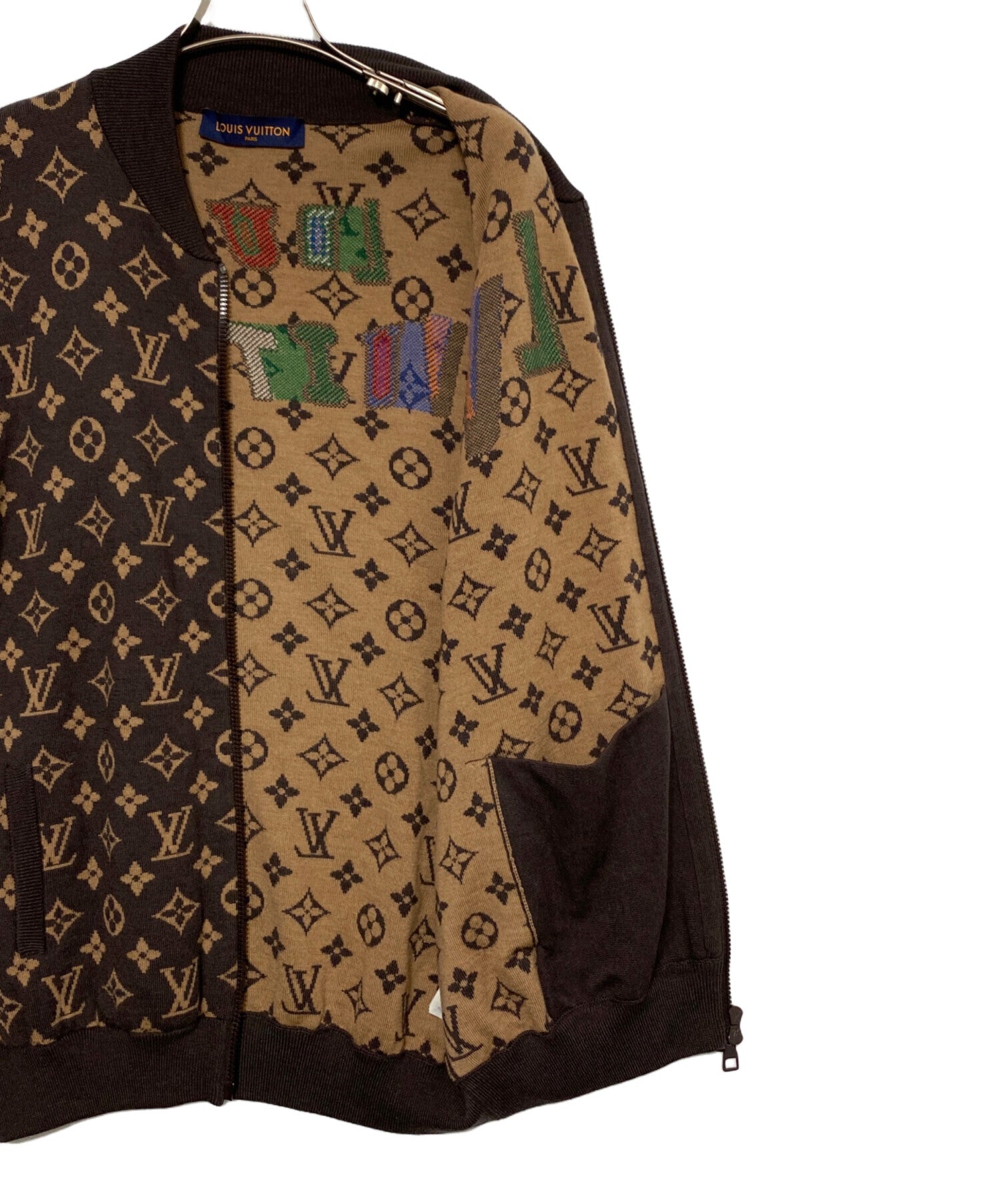 jimmy【新品】LOUIS VUITTON 100％カシミア シングルブ Pre-owned] LOUIS VUITTON Monogram Knit Blouson RM212M ZLL