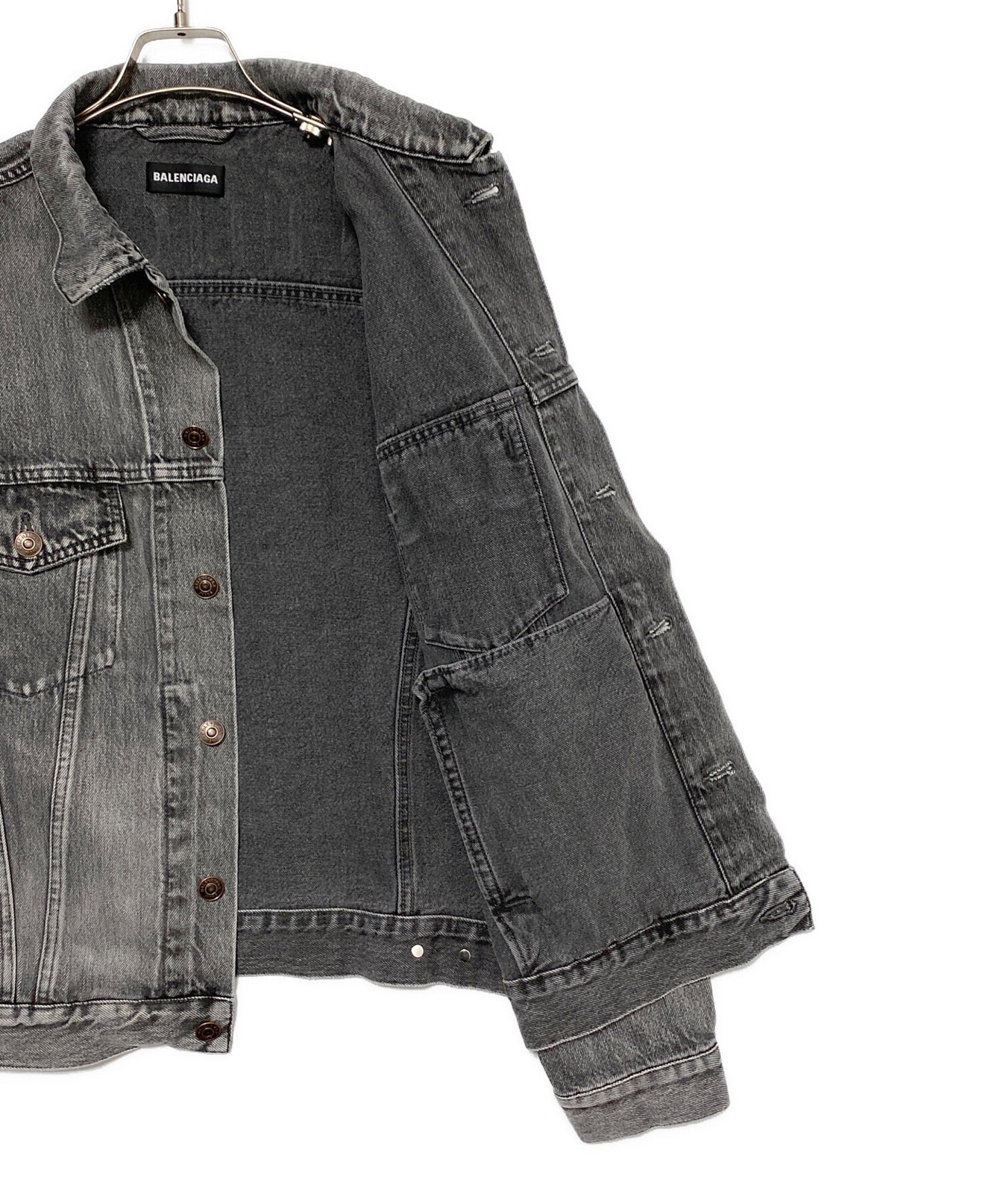 [Pre-owned] BALENCIAGA Back Logo Denim Jacket 557351 TBP47