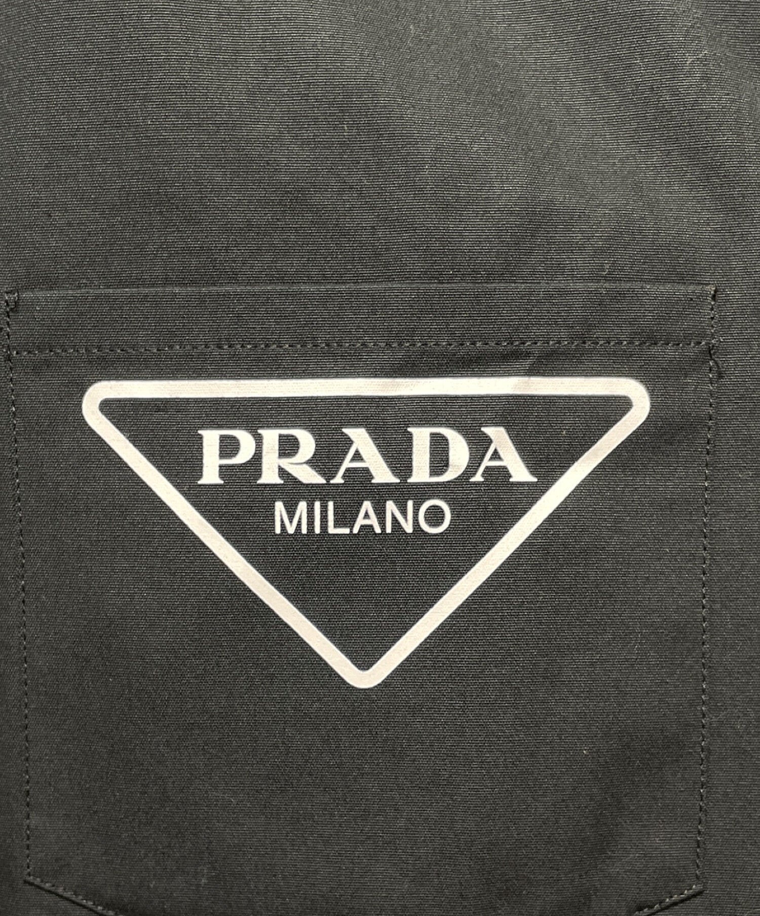Pre-owned] PRADA Open collar logo shirt UCS406 S212 1ZVI – Archive