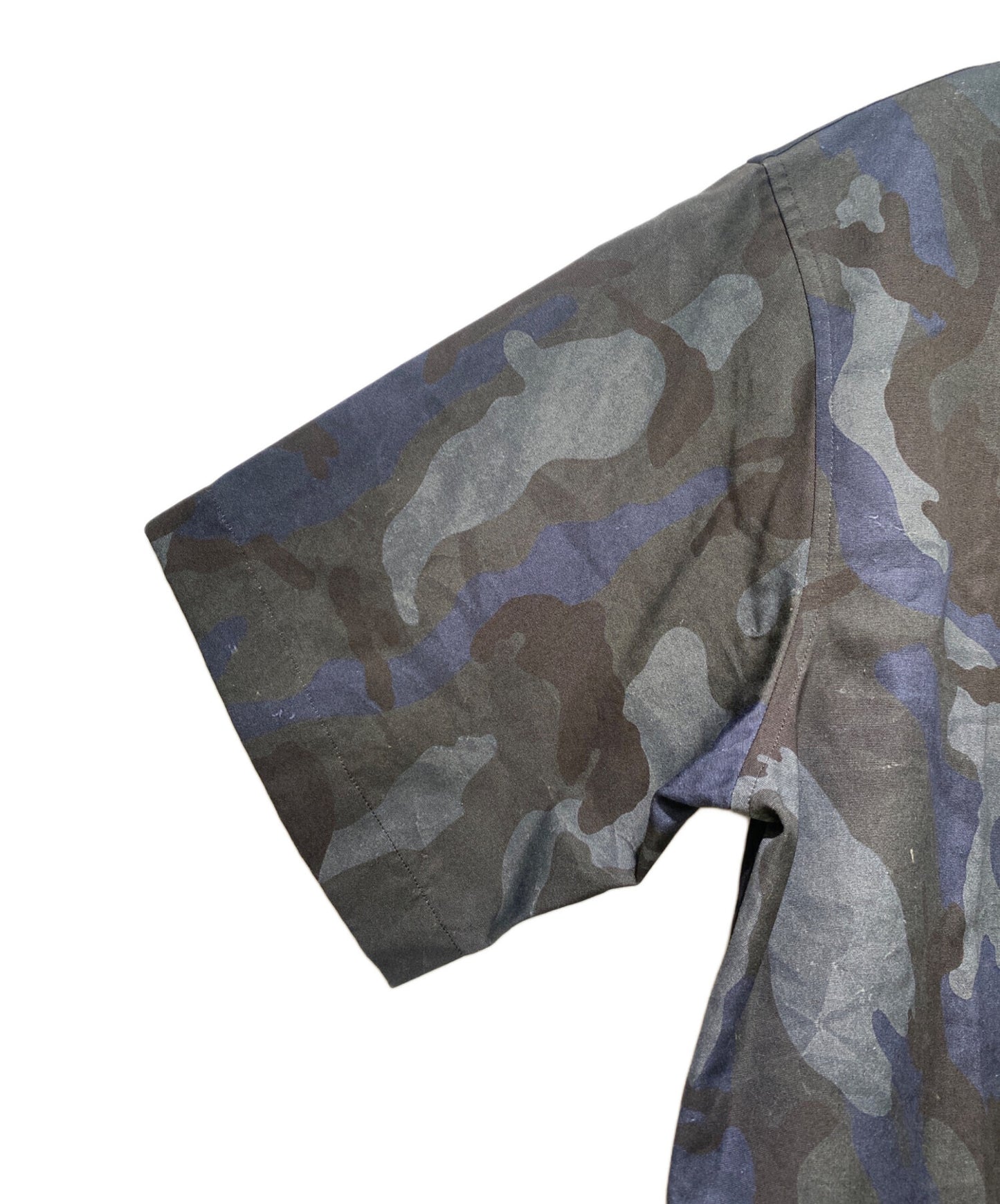 [Pre-owned] PRADA Open collar logo shirt UCS406 S212 1ZVI