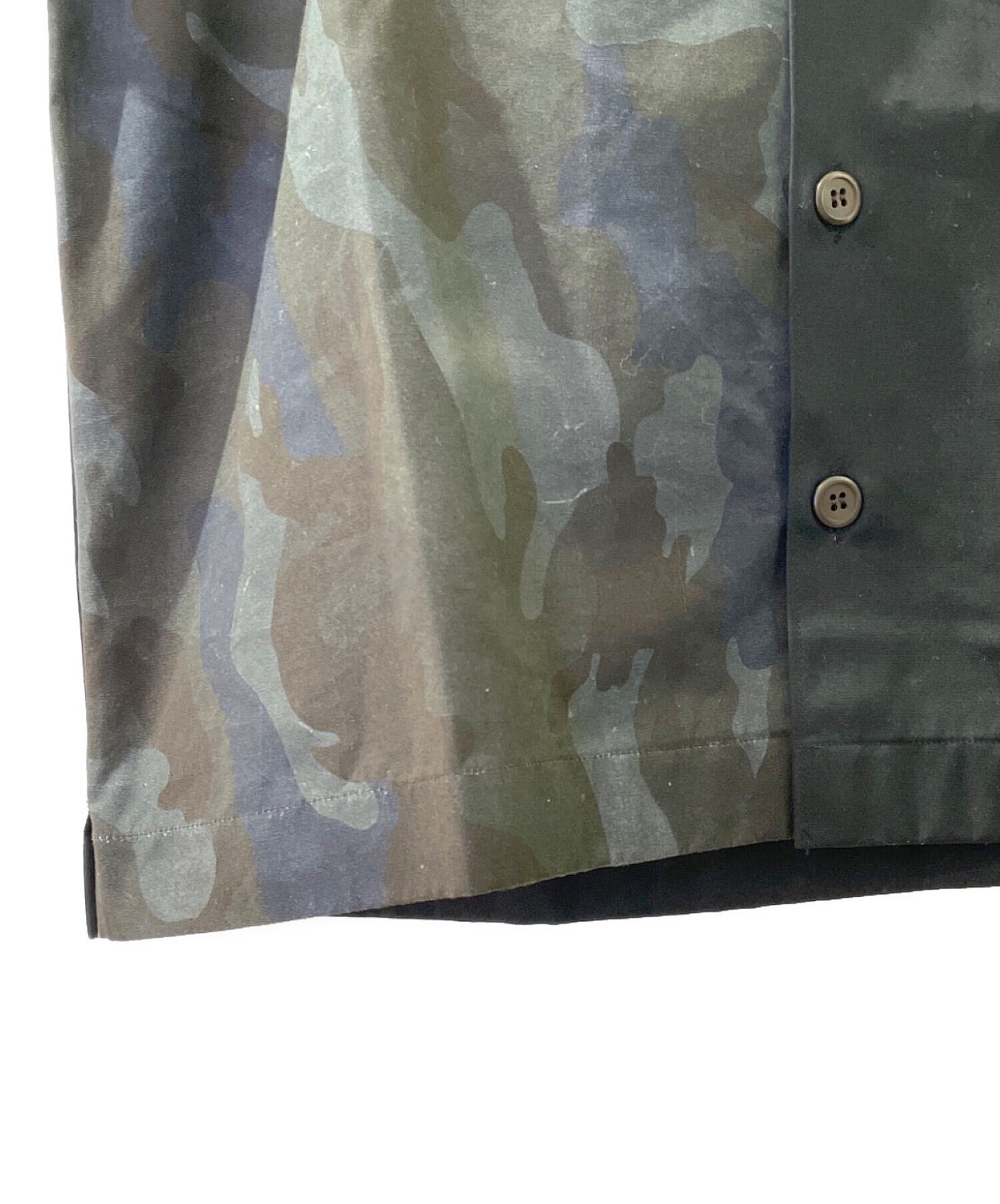 [Pre-owned] PRADA Open collar logo shirt UCS406 S212 1ZVI