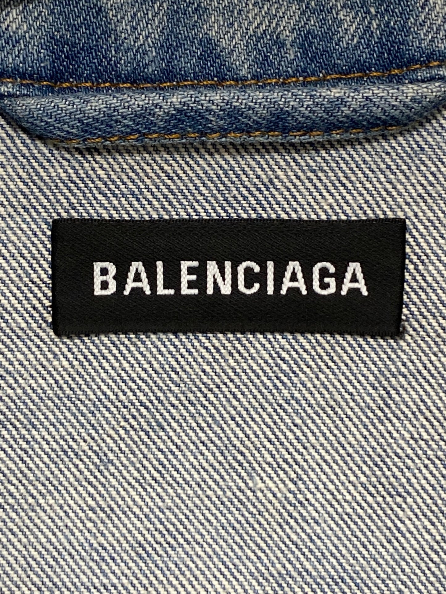 [Pre-owned] BALENCIAGA GRAPHIC DENIM JACKET 534556 TBP33