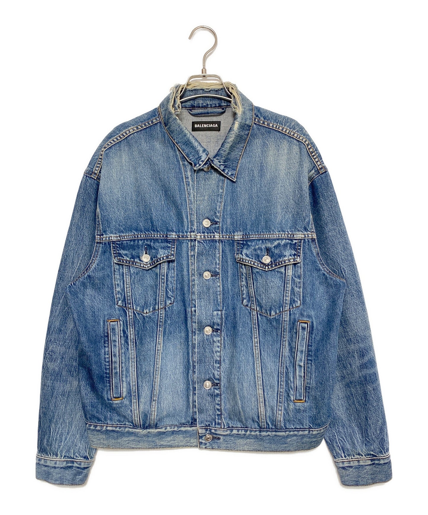[Pre-owned] BALENCIAGA Back Logo Denim Jacket 557351 TBP48