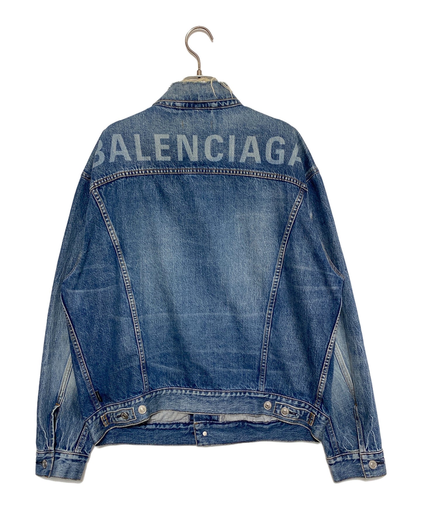 [Pre-owned] BALENCIAGA Back Logo Denim Jacket 557351 TBP48