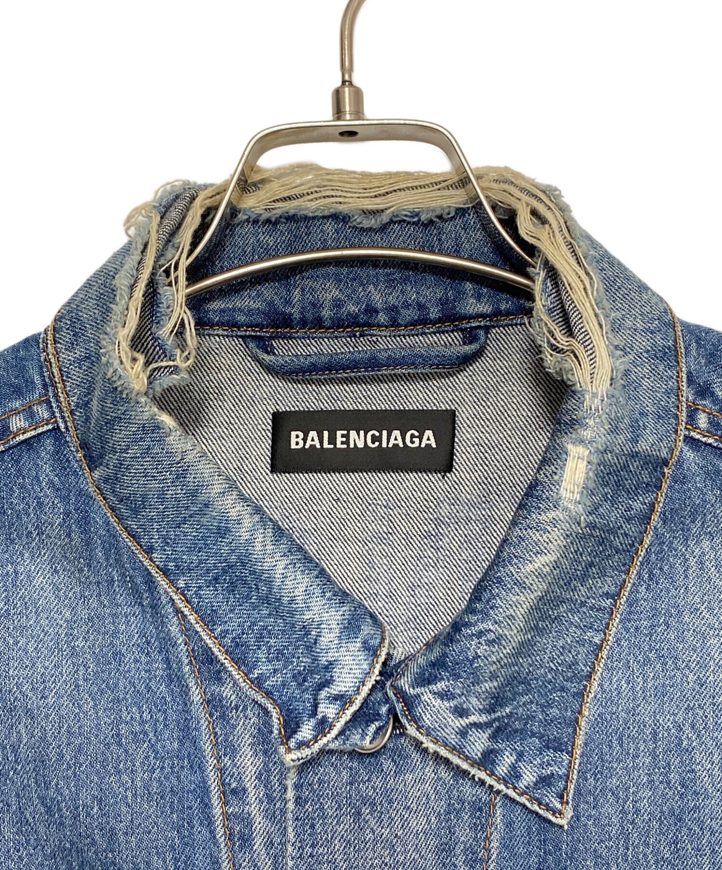 [Pre-owned] BALENCIAGA Back Logo Denim Jacket 557351 TBP48