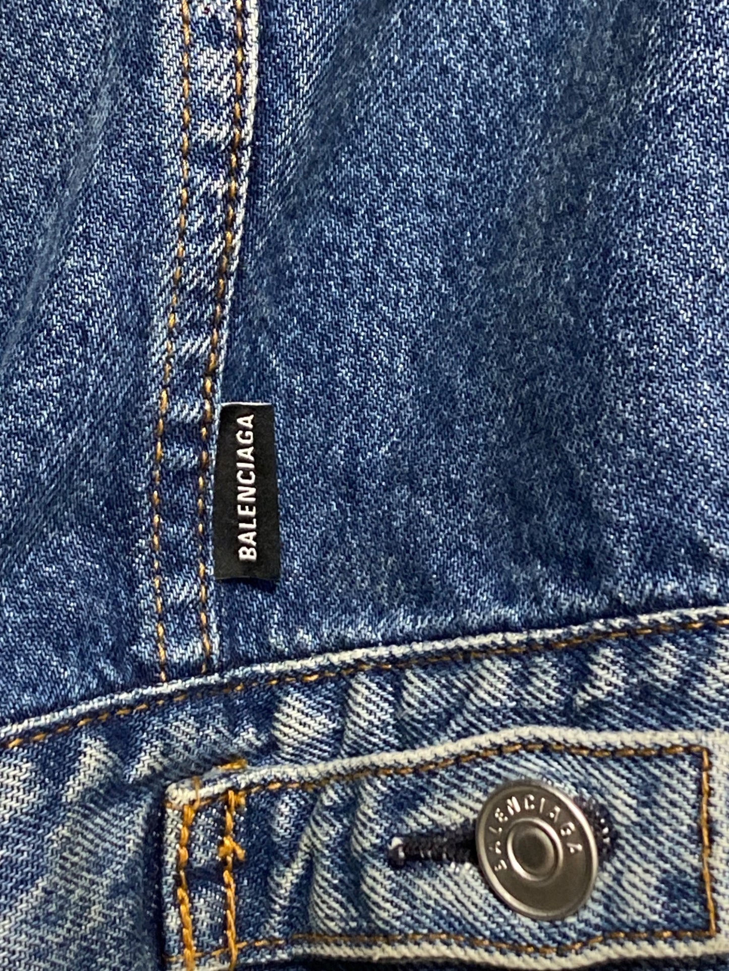 [Pre-owned] BALENCIAGA Back Logo Denim Jacket 557351 TBP48