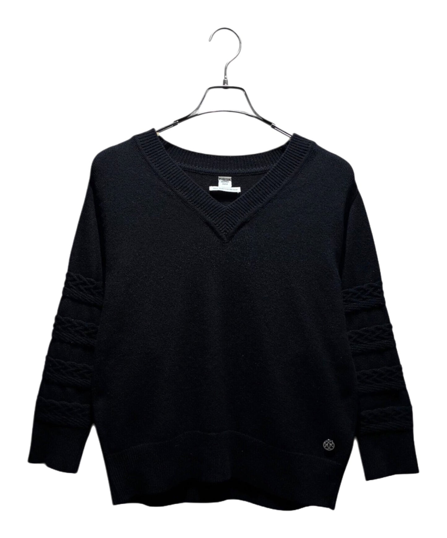 [Pre-owned] HERMES Cashmere Cable Line Knit 06-7700