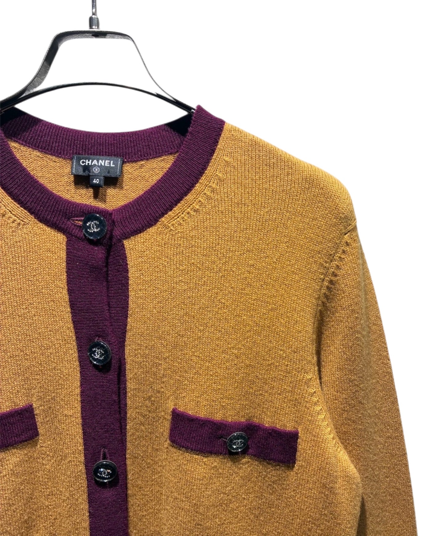 [Pre-owned] CHANEL Coco Button Cashmere Long Cardigan P71510K10302