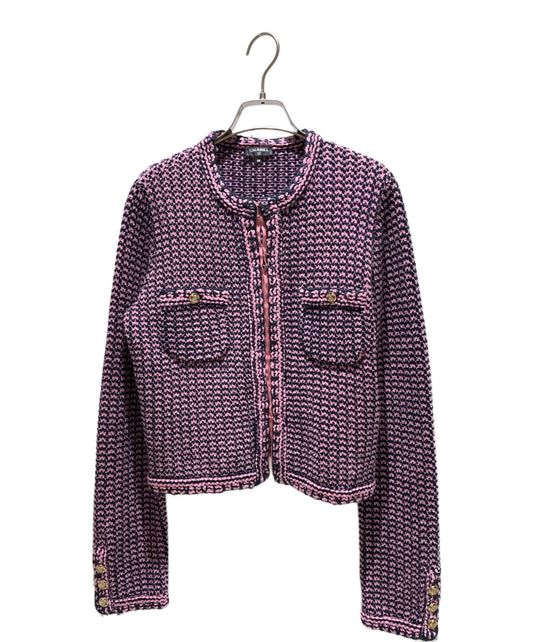 [Pre-owned] CHANEL P70 Coco mark button tweed cardigan/tweed jacket P70487K10067