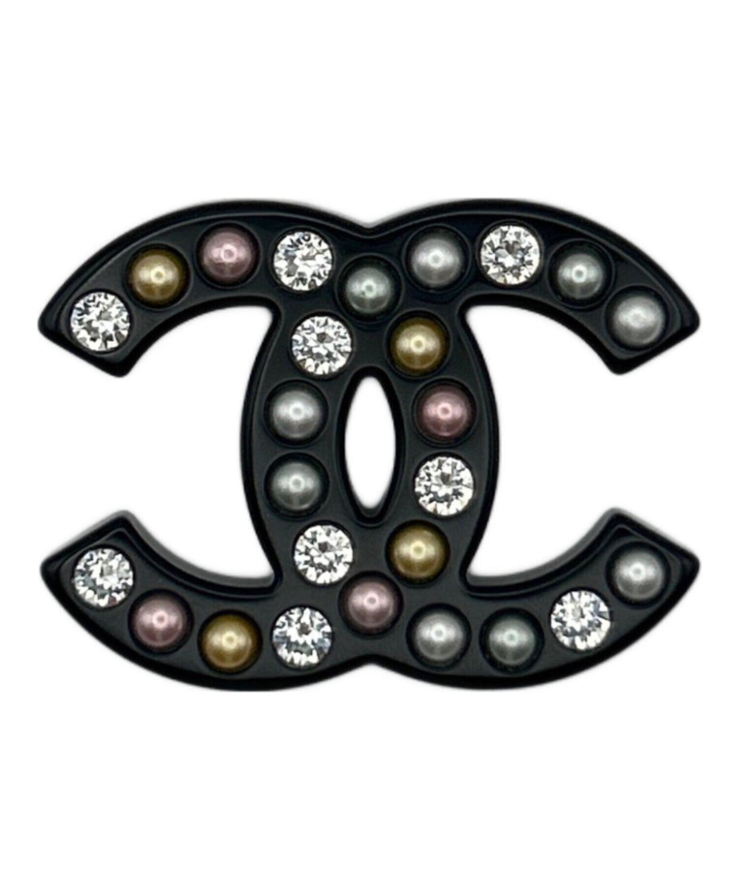 [Pre-owned] CHANEL Pearl Rhinestone Coco Mark Brooch / Accessories / Brooches France