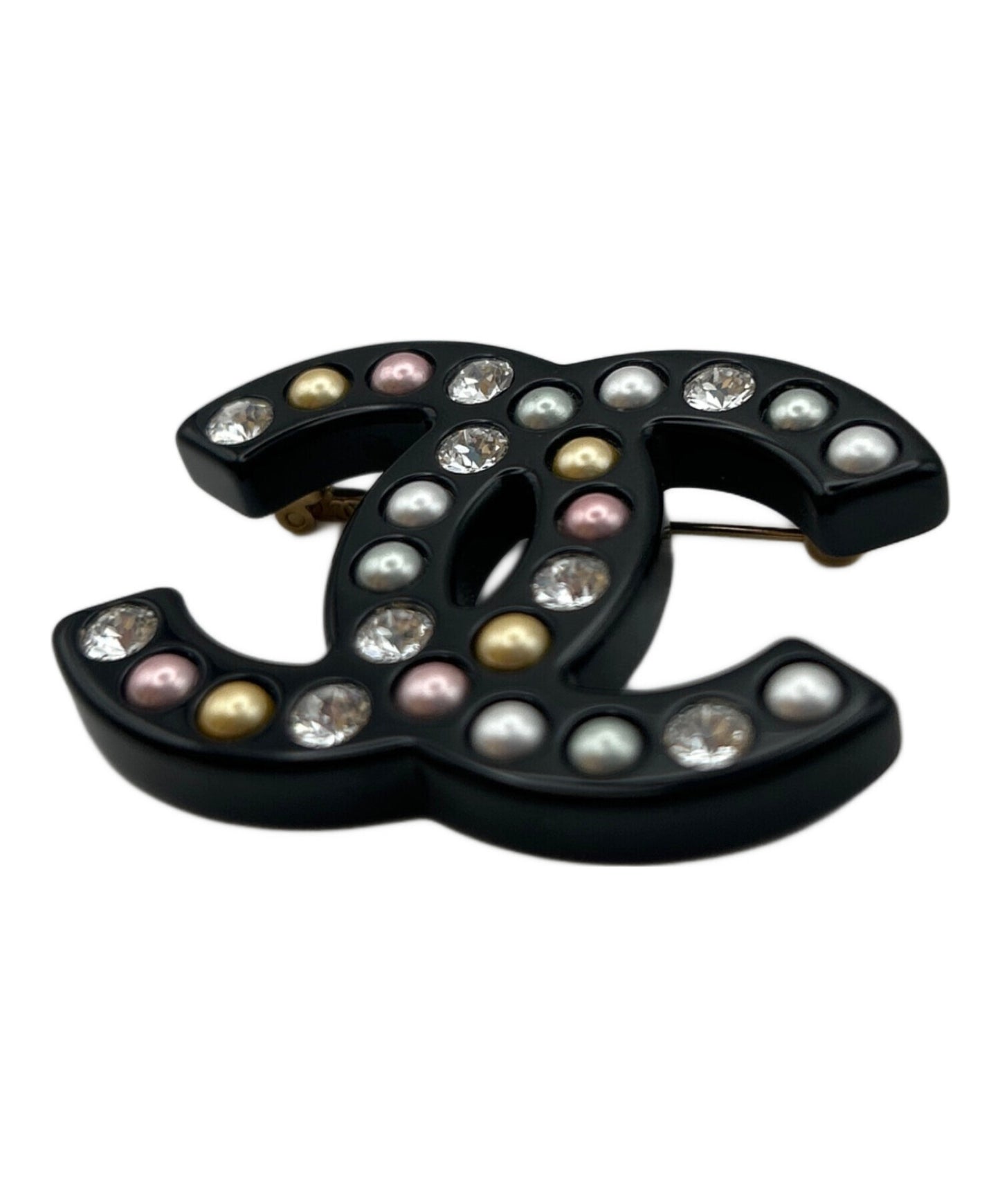 [Pre-owned] CHANEL Pearl Rhinestone Coco Mark Brooch / Accessories / Brooches France