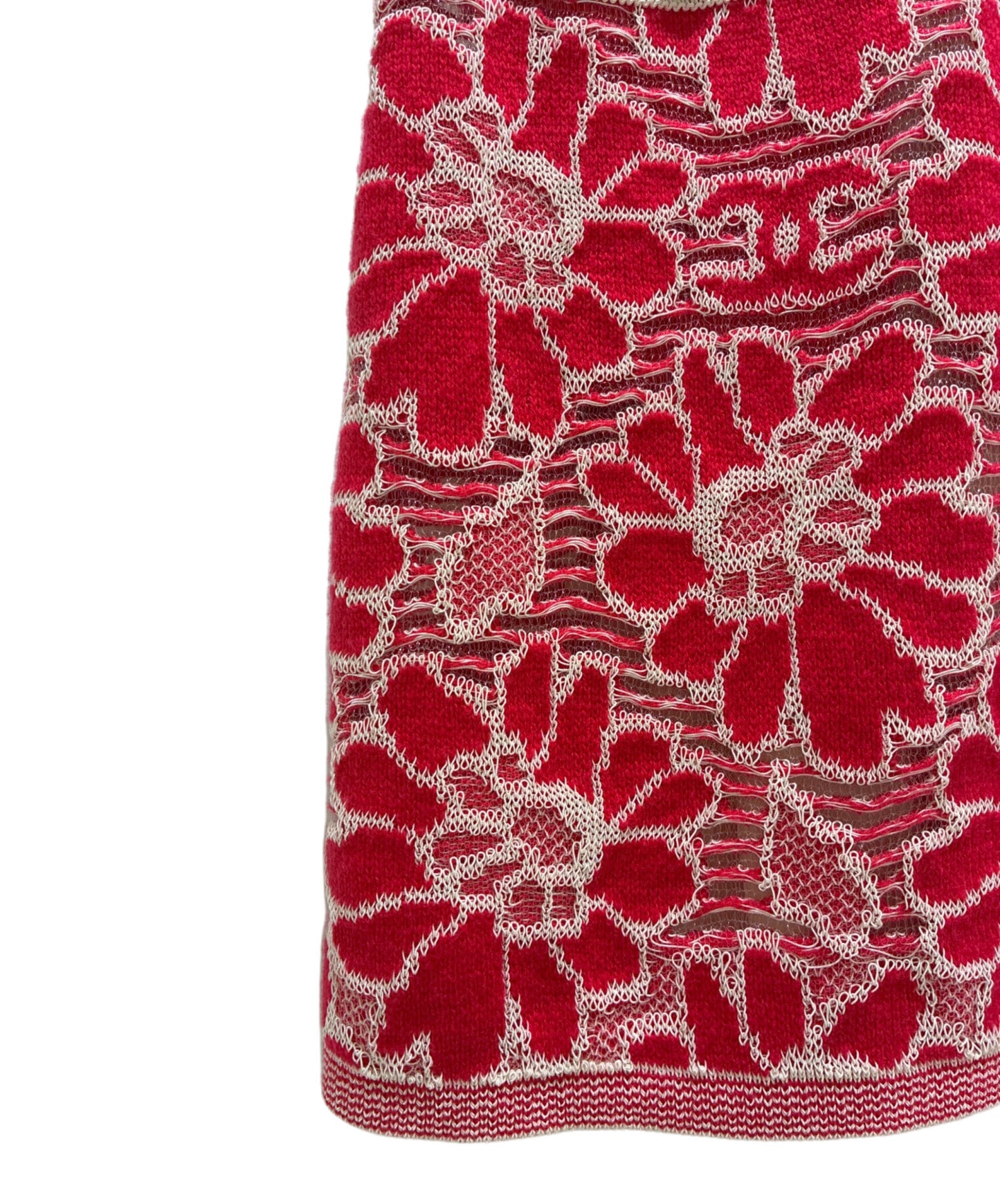 [Pre-owned] CHANEL P63 FLOWER KNIT DRESS Coco flower lace knit dress P63042K 48842: circa 2020