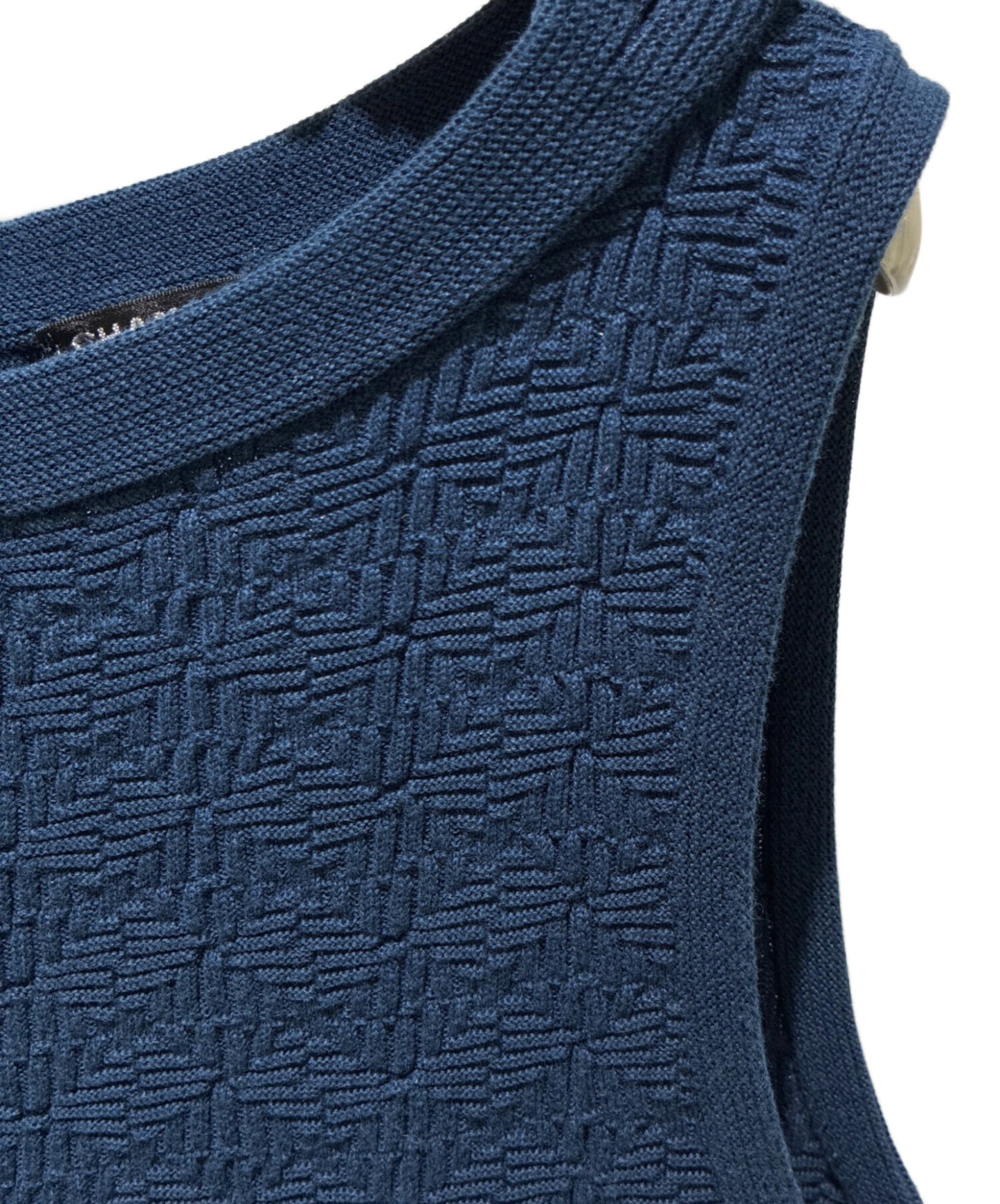 [Pre-owned] CHANEL P48 Coco Mark Button Cotton Sleeveless Dress / Sleeveless Dress P48008K06119