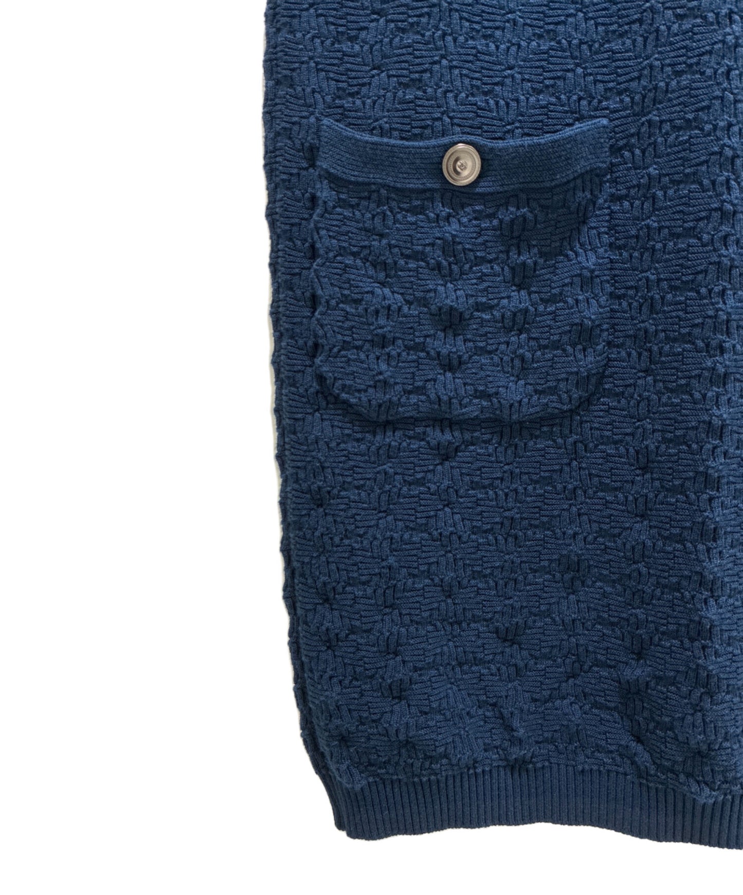 [Pre-owned] CHANEL P48 Coco Mark Button Cotton Sleeveless Dress / Sleeveless Dress P48008K06119