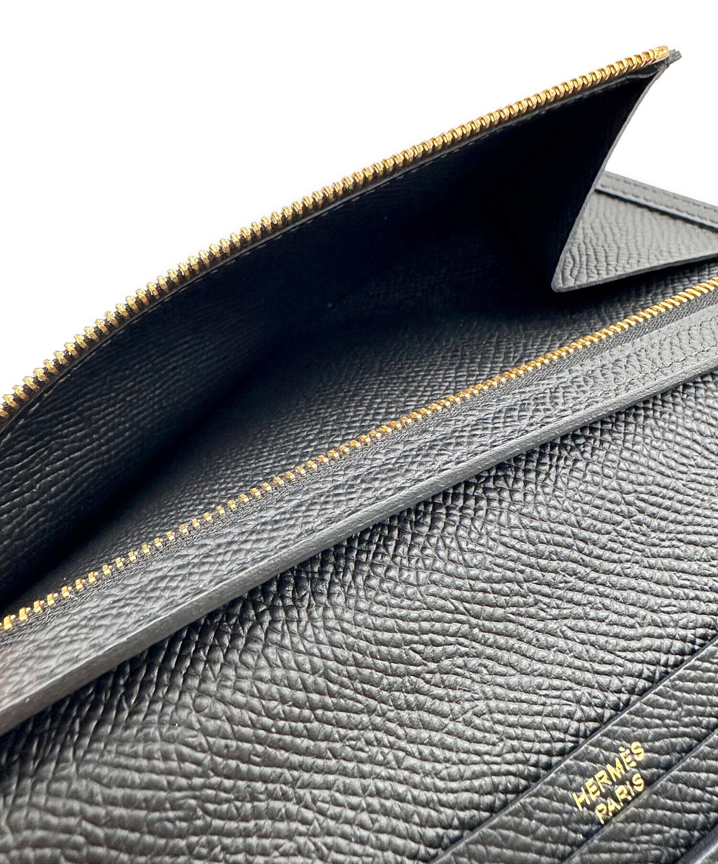 [Pre-owned] HERMES Behrn Souffle / Long Wallet / Bifold Wallet / Gold Hardware