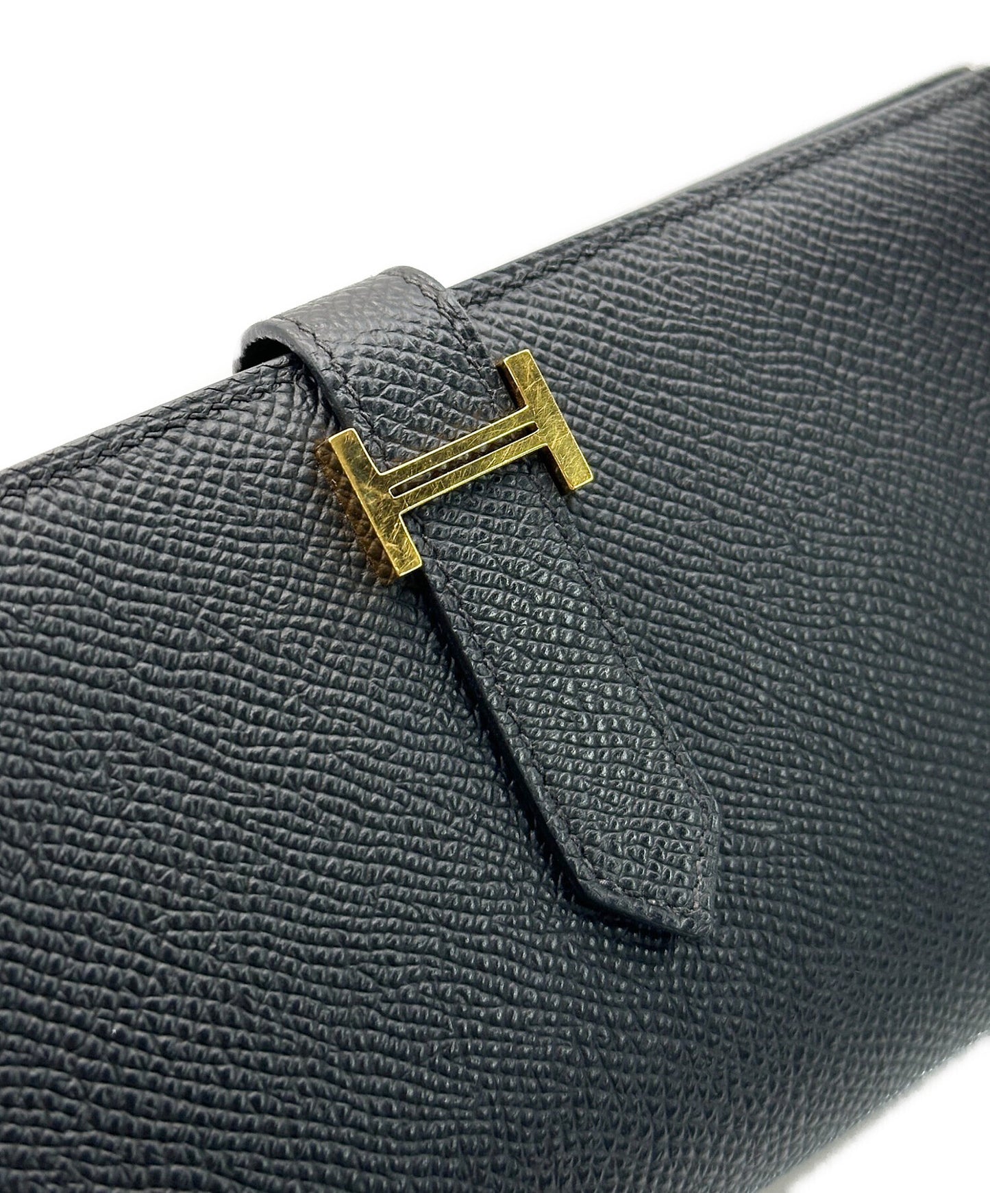 [Pre-owned] HERMES Behrn Souffle / Long Wallet / Bifold Wallet / Gold Hardware