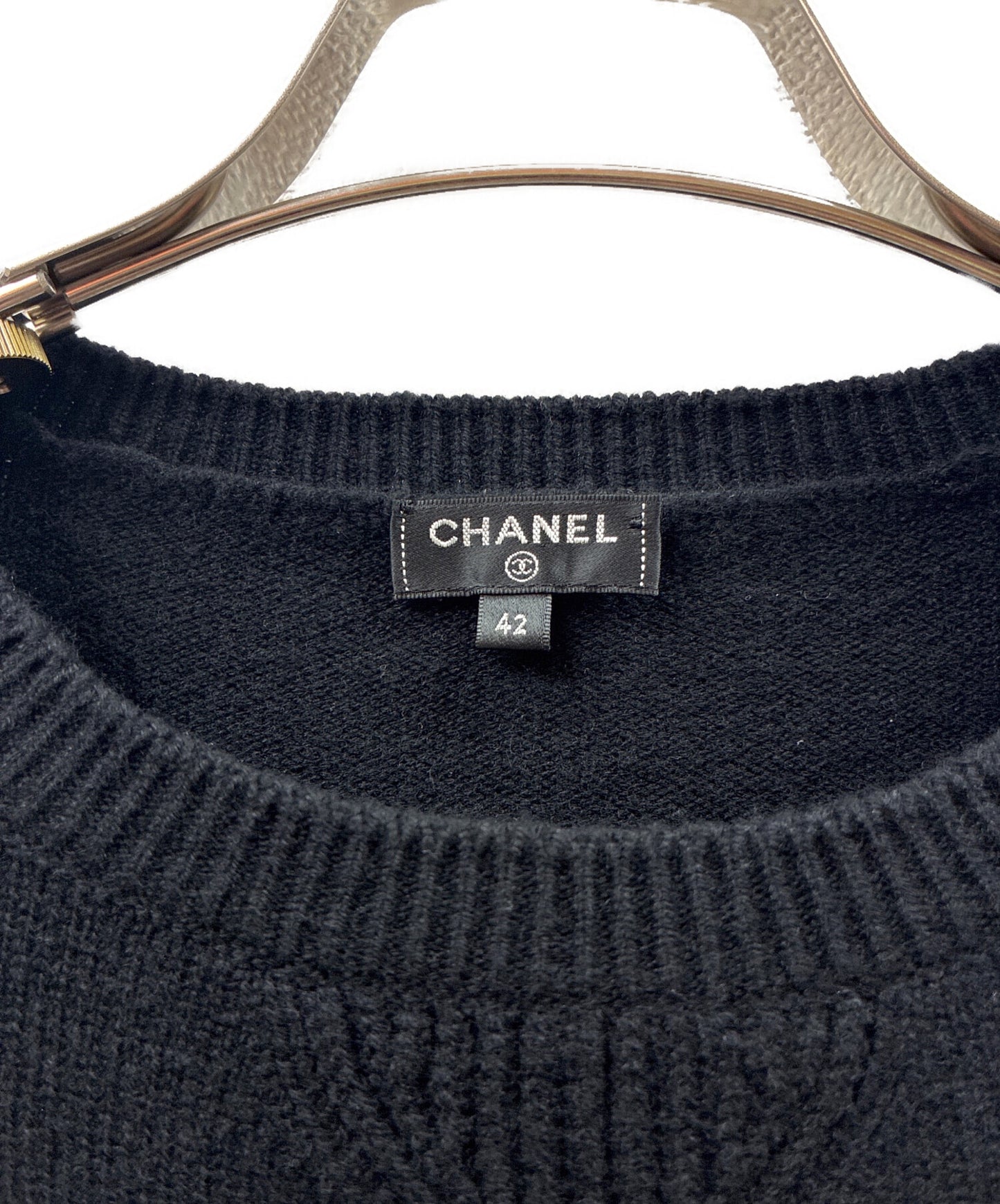 [Pre-owned] CHANEL Coco Mark Emblem Knit P64669K60693 2020 / Coco Mark / cashmere / cashmere blend / round neck / crew neck P64669K60693