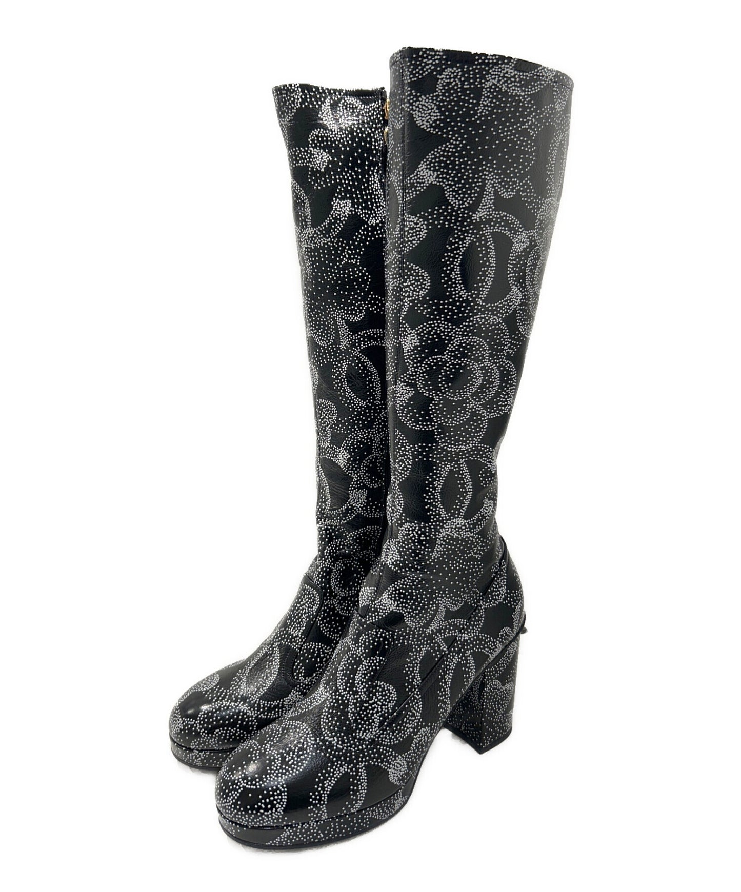 [Pre-owned] CHANEL CHANEL Camelia long boots G45320