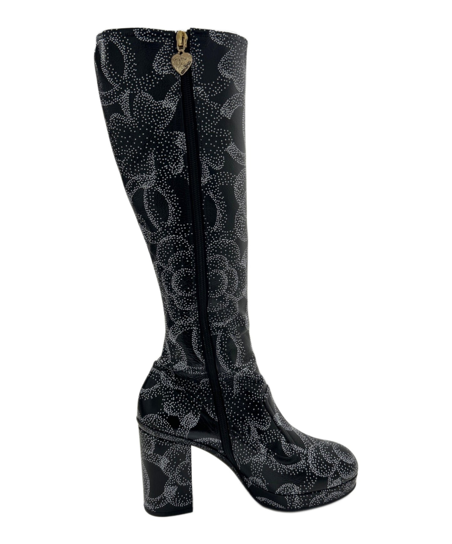 [Pre-owned] CHANEL CHANEL Camelia long boots G45320