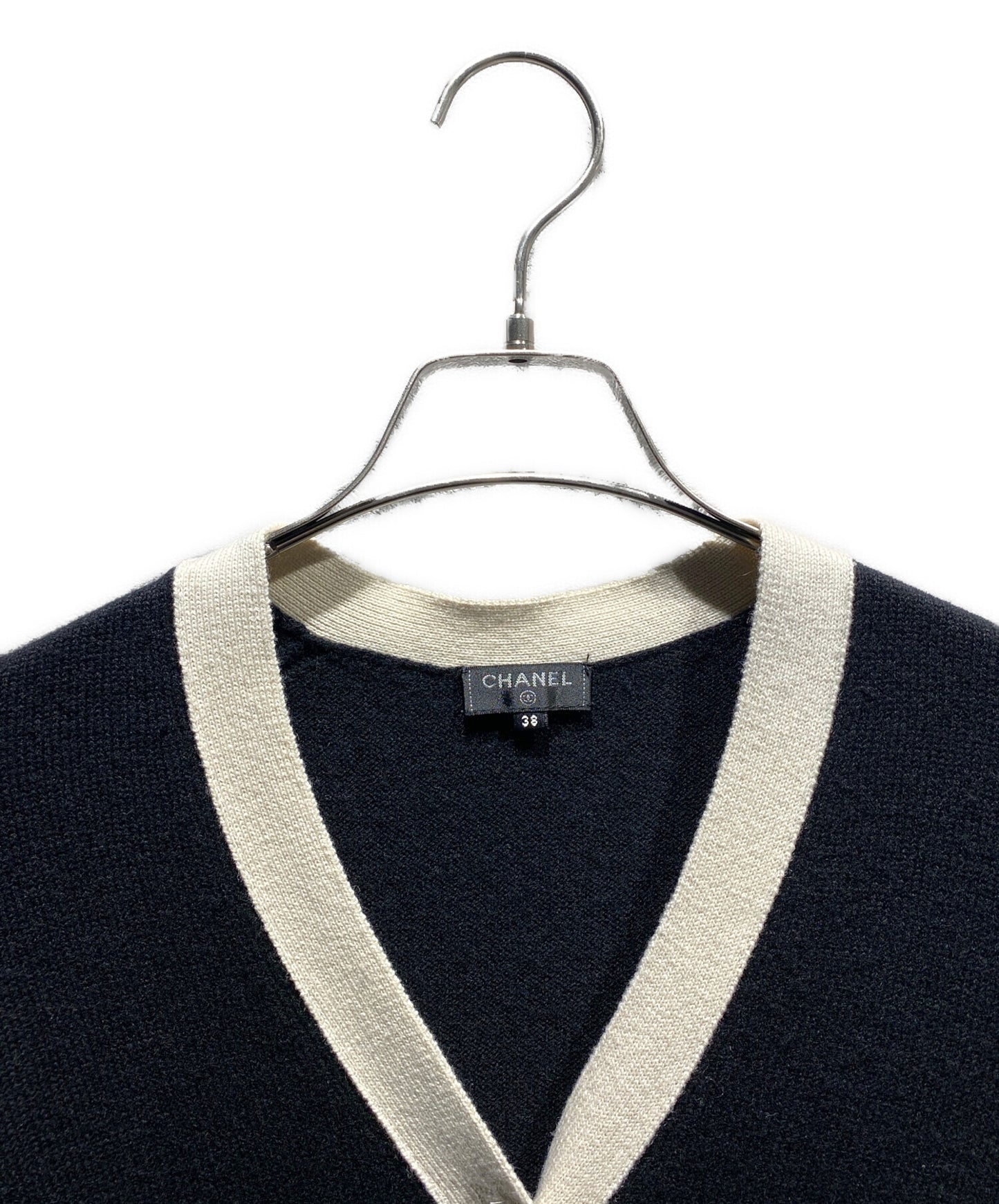 [Pre-owned] CHANEL Cardigan / Two-Tone / P58534K07657 / Knit / Knit Cardigan / Coco Mark P58534K07657