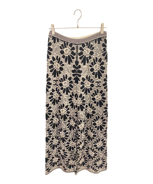 [Pre-owned] CHANEL embroidered knit pants P63302K48842