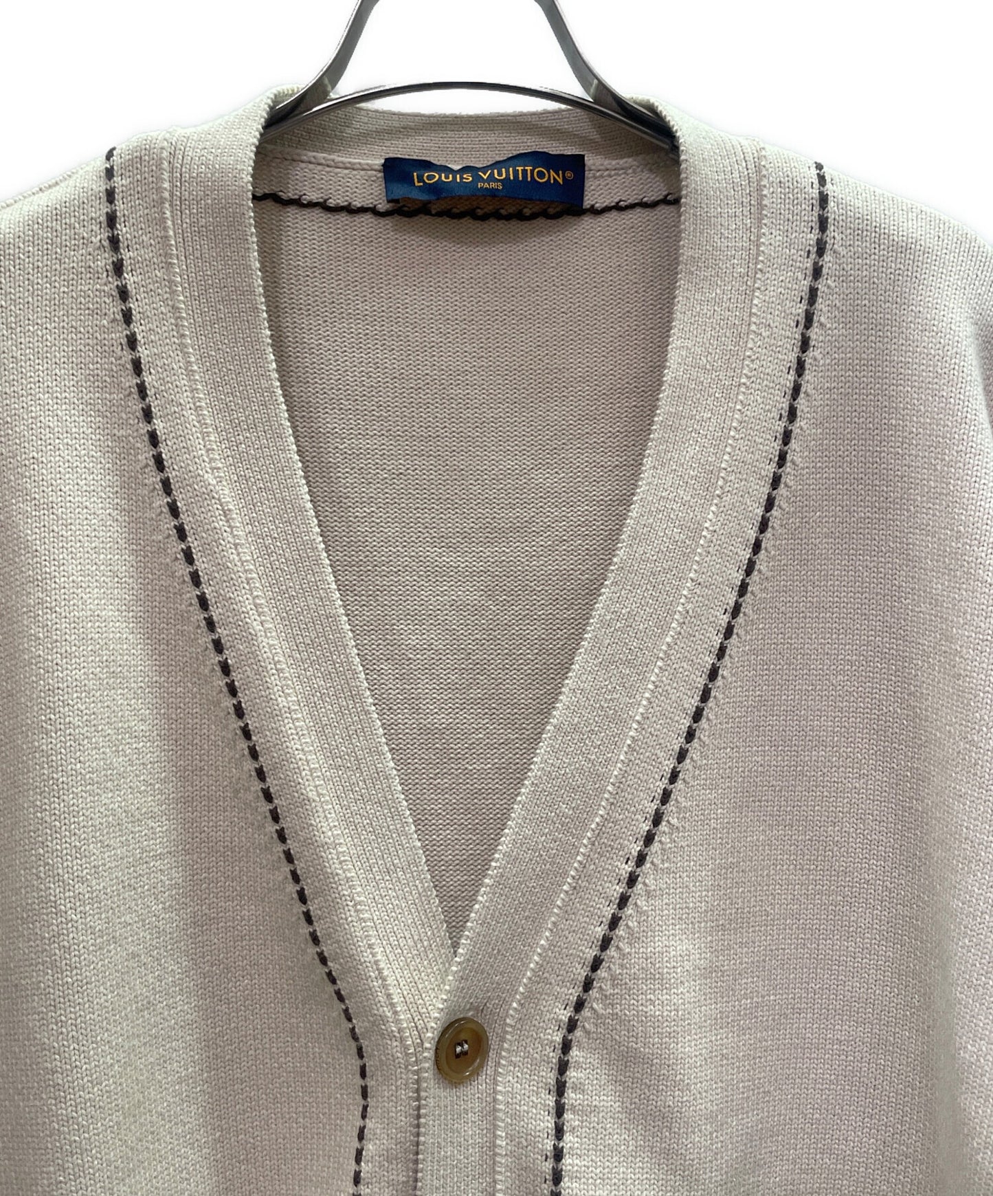[Pre-owned] LOUIS VUITTON Signature Light LV Logo Cardigan / Cotton Cardigan / Light Outerwear / Knitwear RM242MM Y84