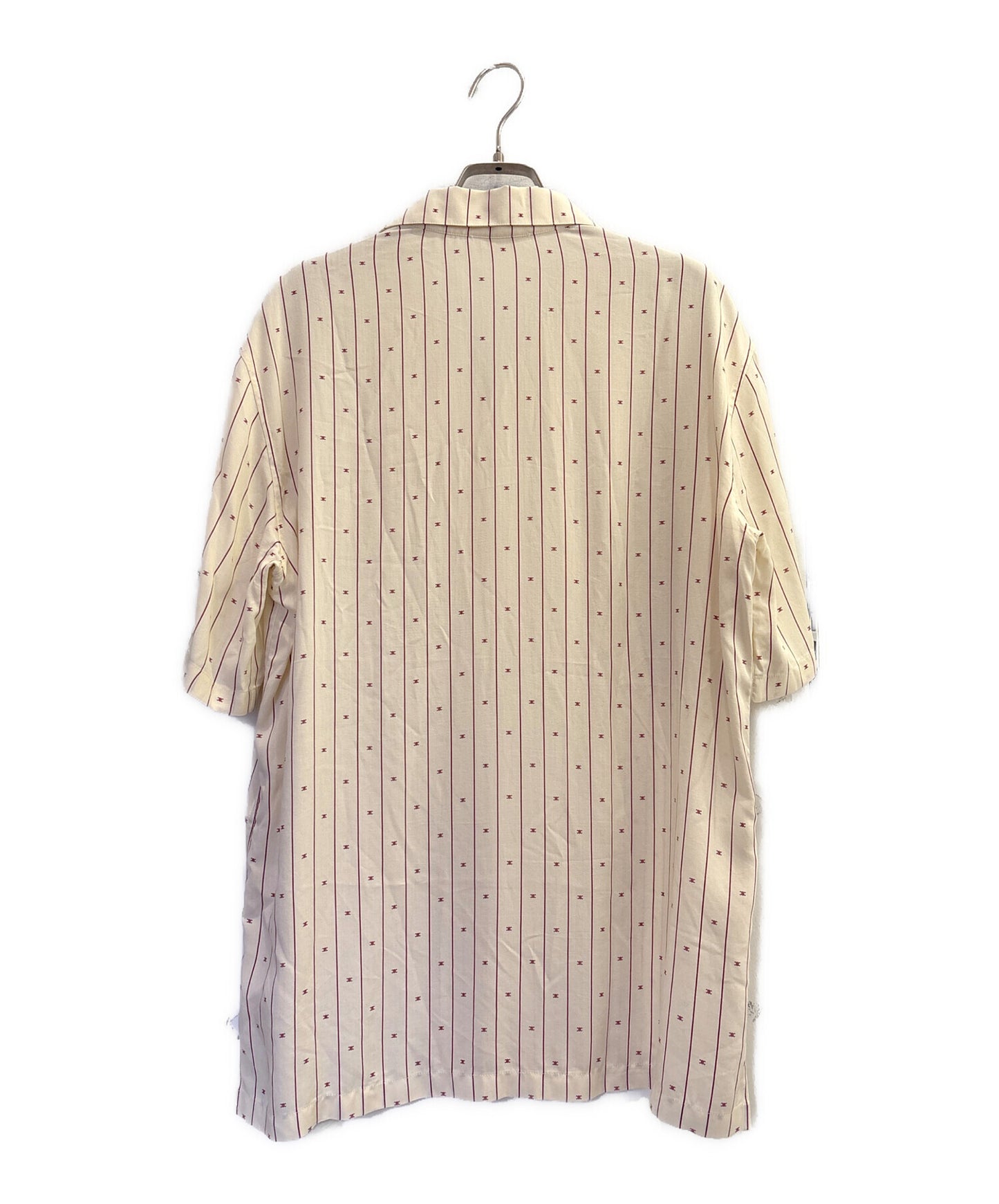 [Pre-owned] CELINE Céline Mini Triomphe Stripe Hawaiian Shirt / Open-Collar Shirt / Rayon Shirt 2C09B825W.16CB