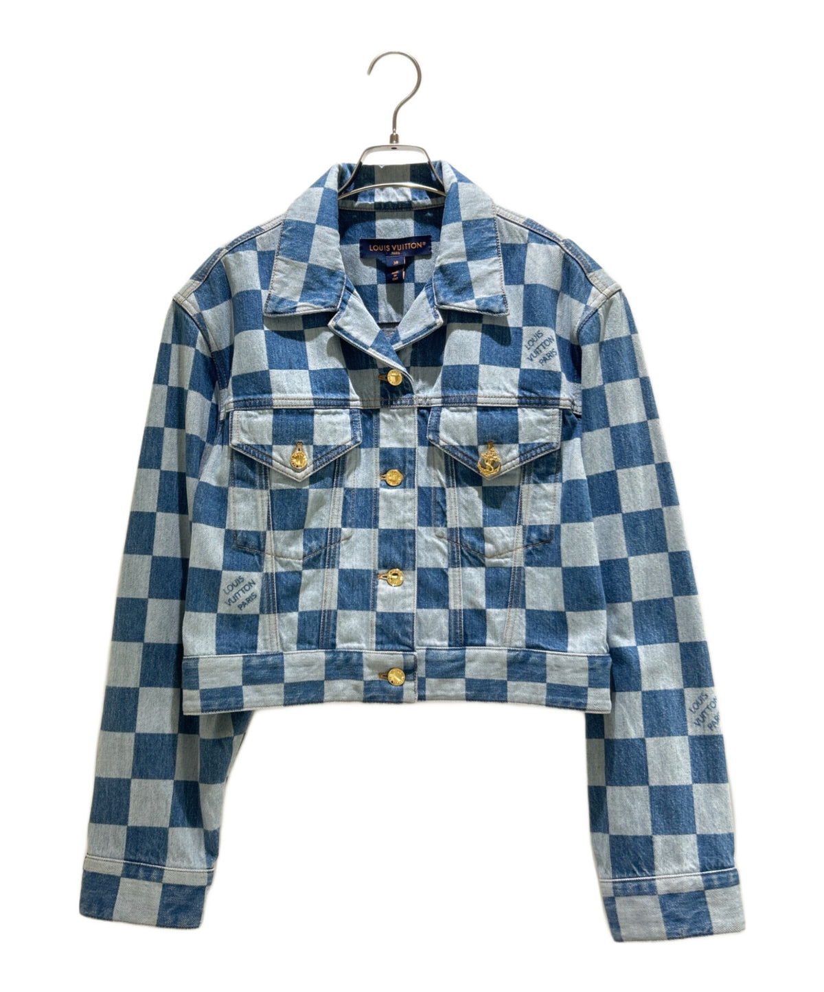 [Pre-owned] LOUIS VUITTON 24SS Damier Denim Jacket / RW241WW / Jacket / Leather Jacket RW241WW