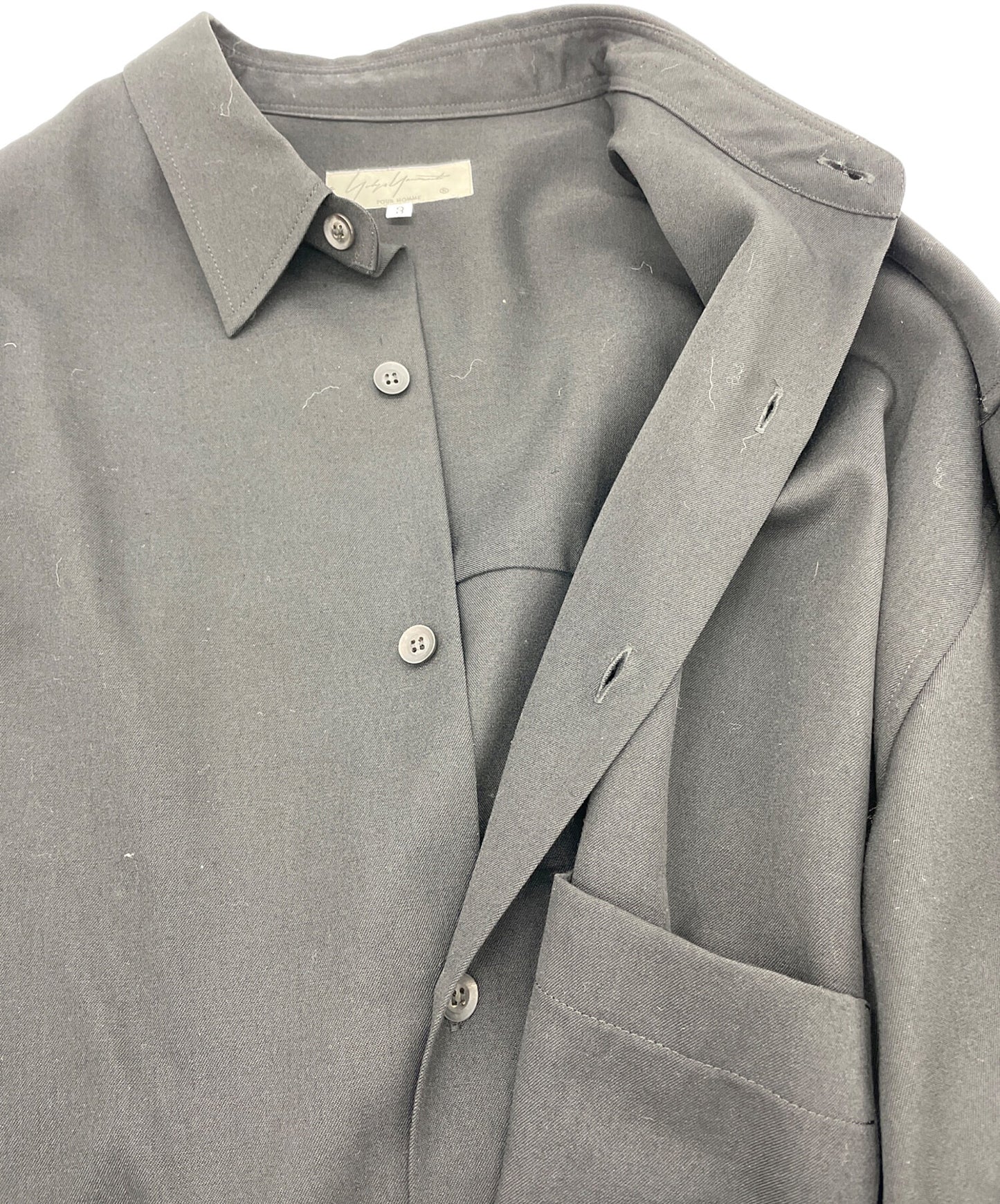 [Pre-owned] Yohji Yamamoto pour homme Front and back tiered blouse 20SS HN-B34-100