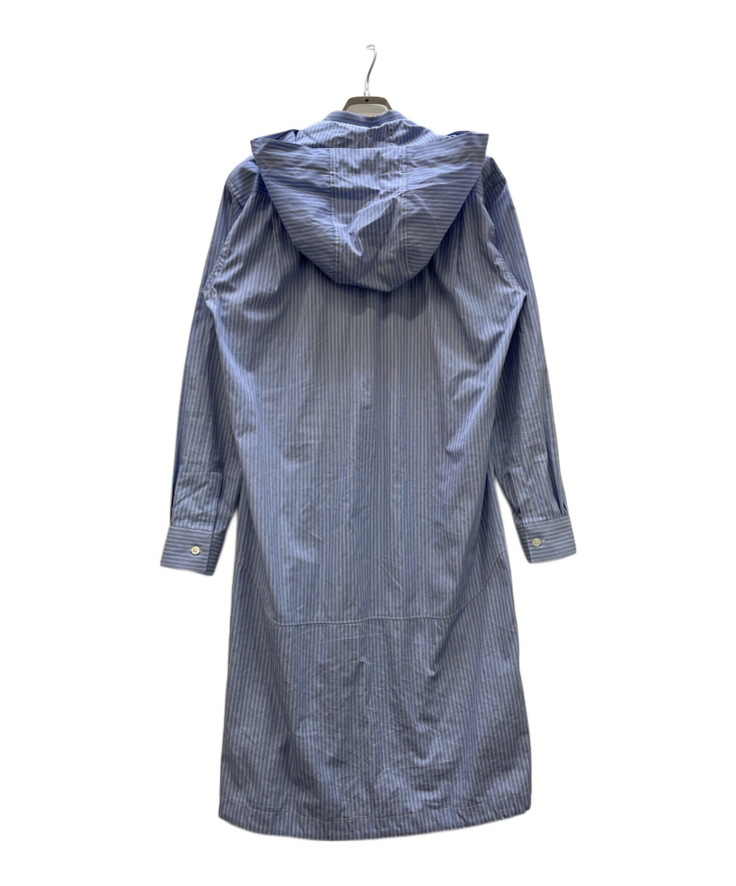 [Pre-owned] COMME des GARCONS Striped Hooded Shirt Coat S28076