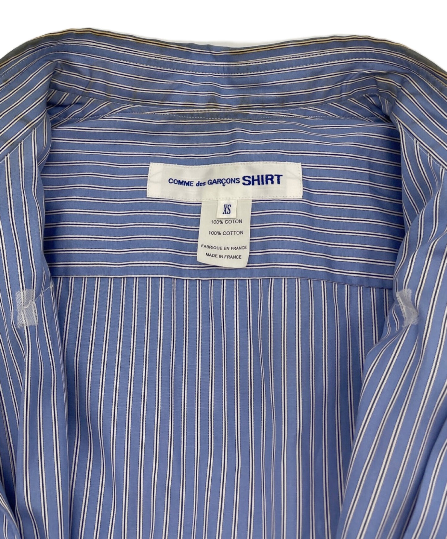 [Pre-owned] COMME des GARCONS Striped Hooded Shirt Coat S28076