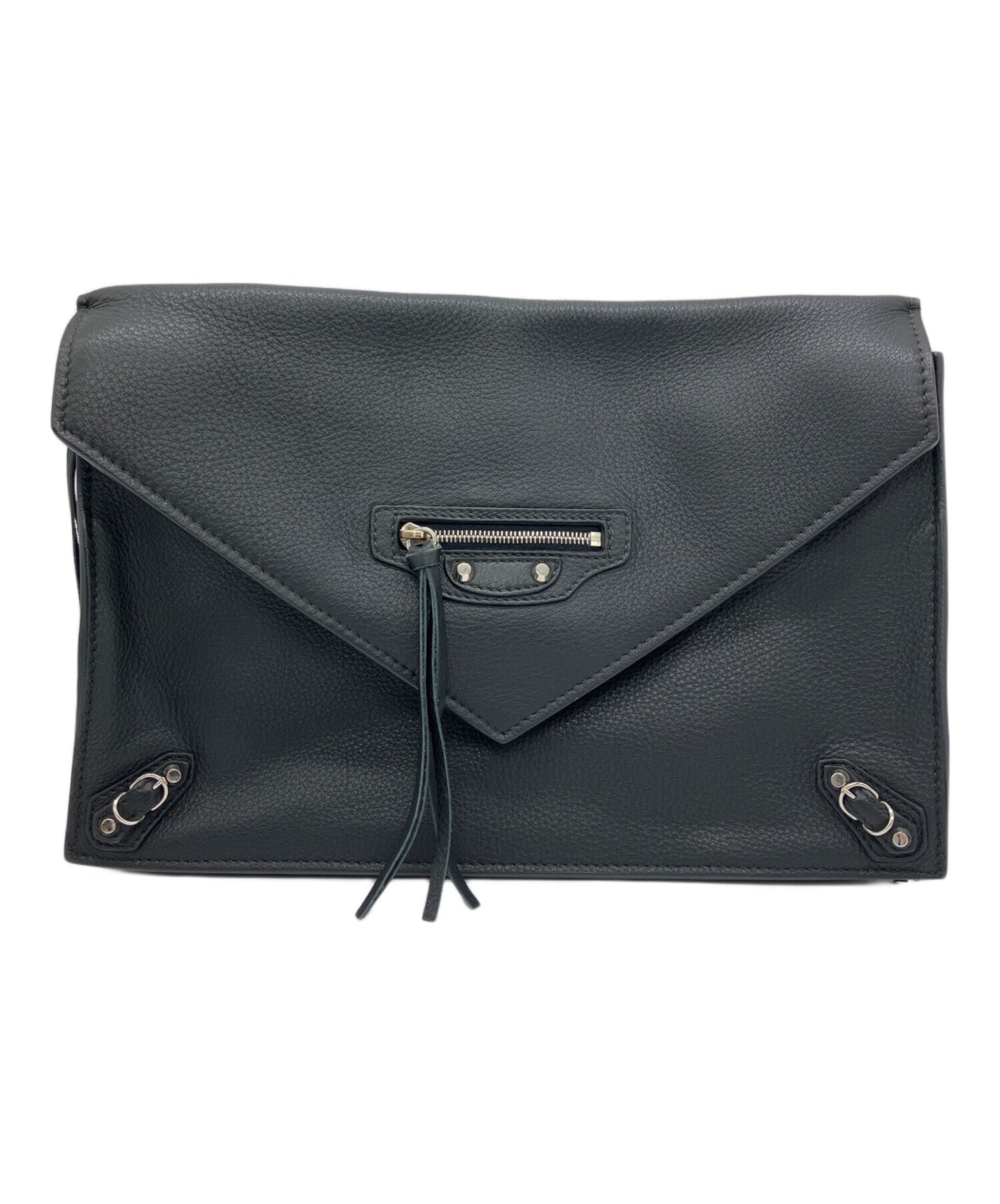 [Pre-owned] BALENCIAGA Paper Zip Around Sight Clutch Bag 357328