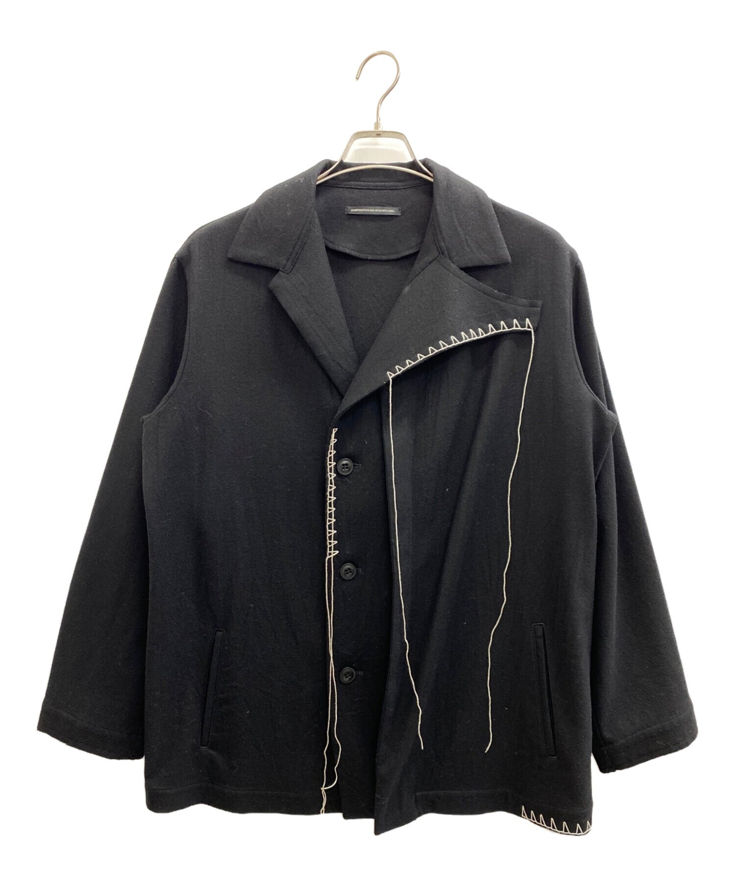 [Pre-owned] Y's W/ FLANNEL HAND STITCHED LEFT FACING SHIRT JACKET YO-J14-113