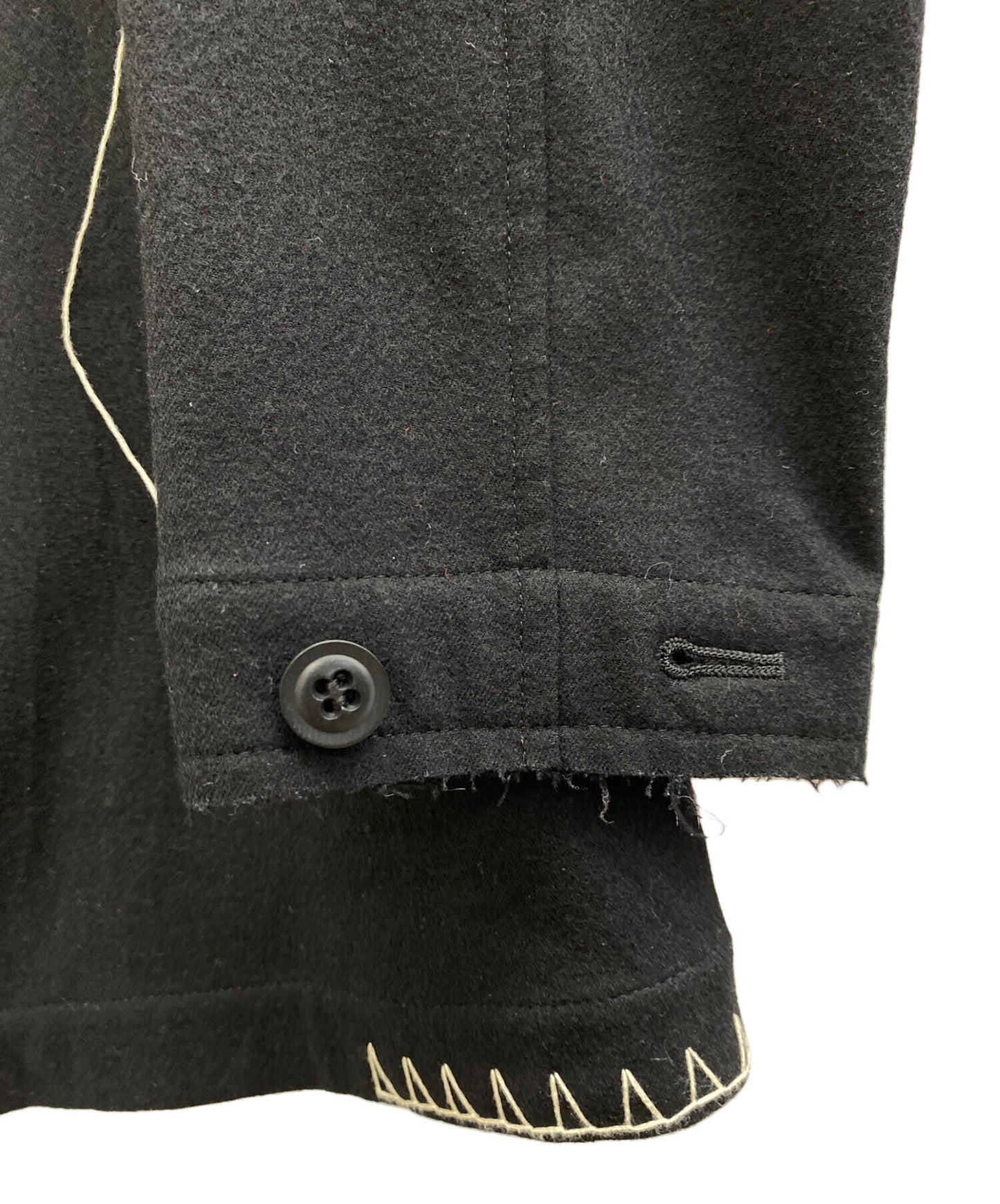 [Pre-owned] Y's W/ FLANNEL HAND STITCHED LEFT FACING SHIRT JACKET YO-J14-113