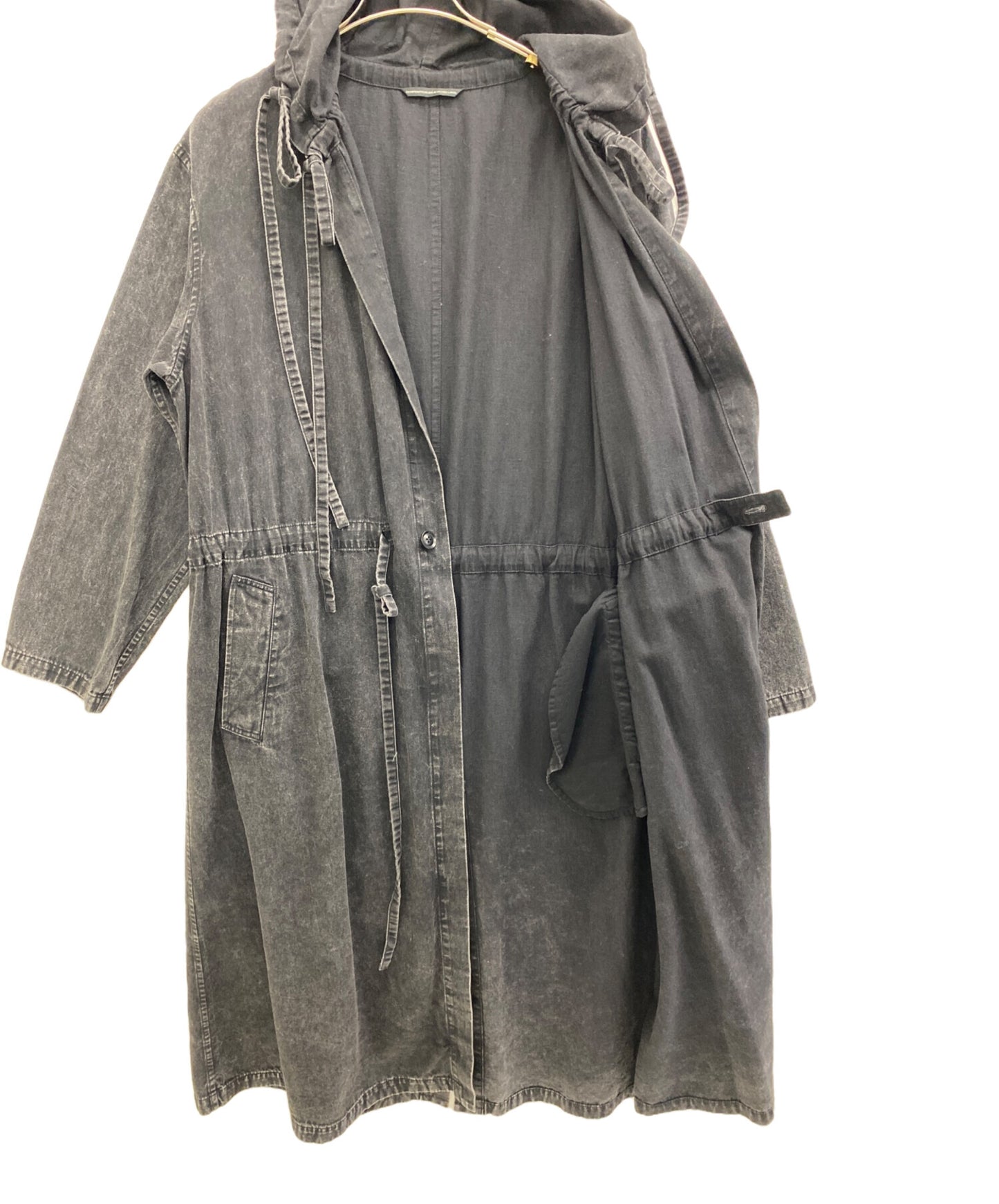 [Pre-owned] Y's 25SS 6OZ BLEACHED DENIM HOODIE COAT YP-C11-008