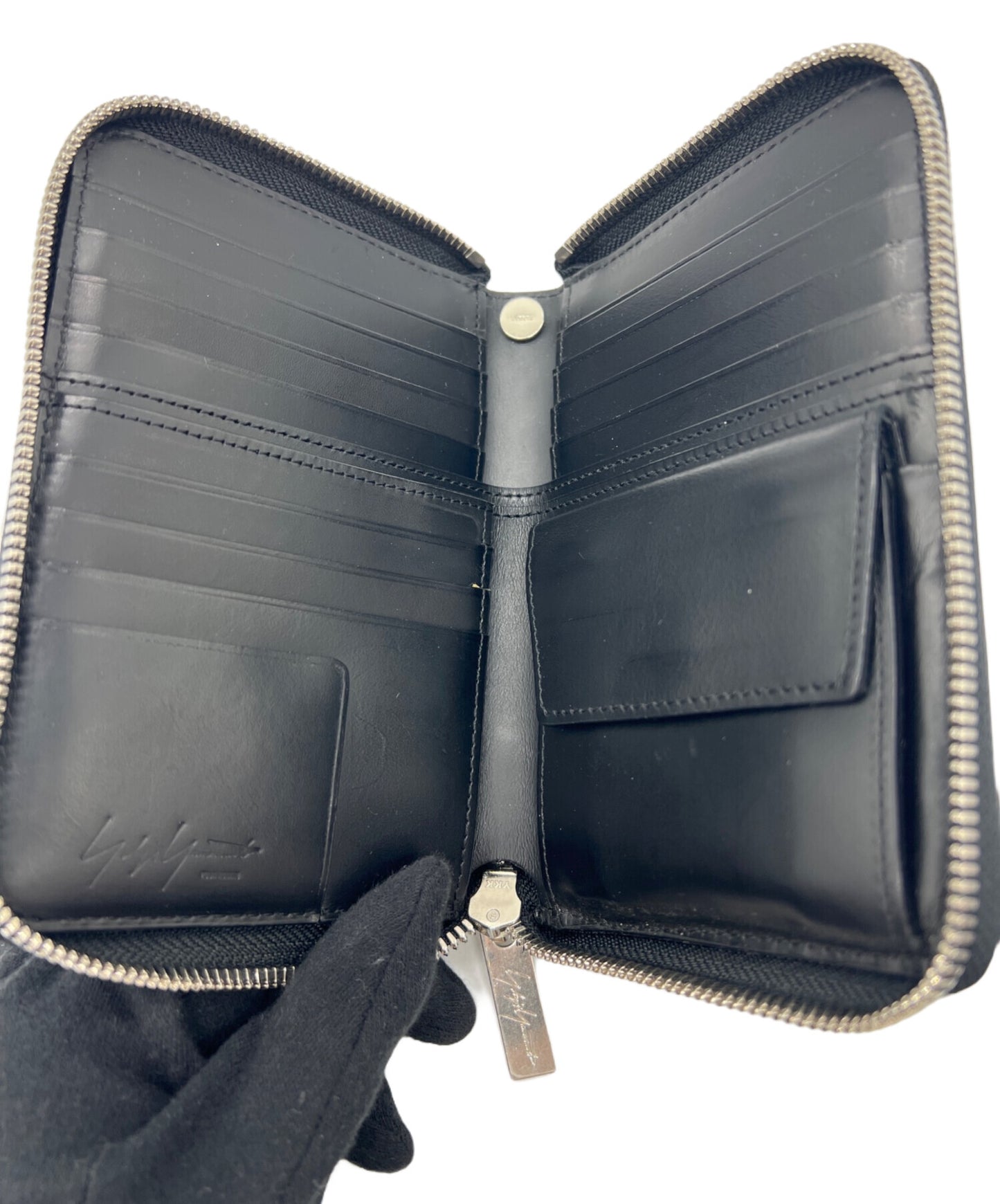 [Pre-owned] Yohji Yamamoto pour homme Bifold Wallet COW LEATHER FASTENER WALLET S HL-A01-763