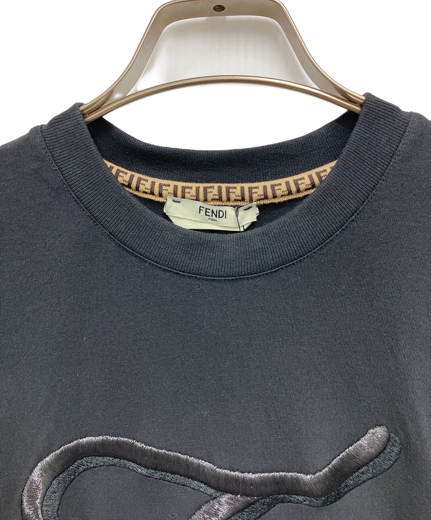 [Pre-owned] FENDI Calligraphy T-shirts FS7011 A9ER