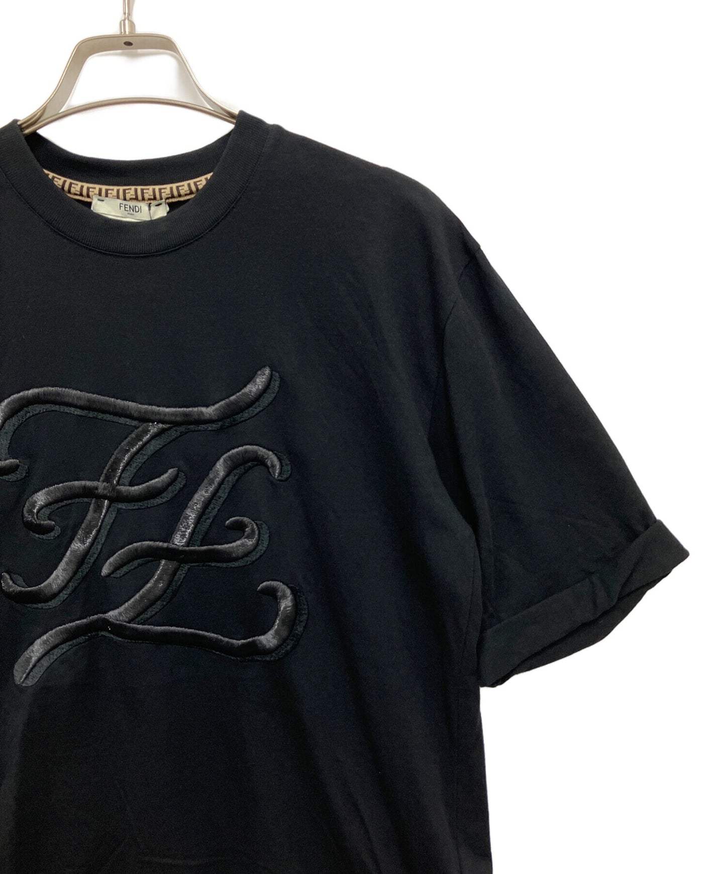 [Pre-owned] FENDI Calligraphy T-shirts FS7011 A9ER