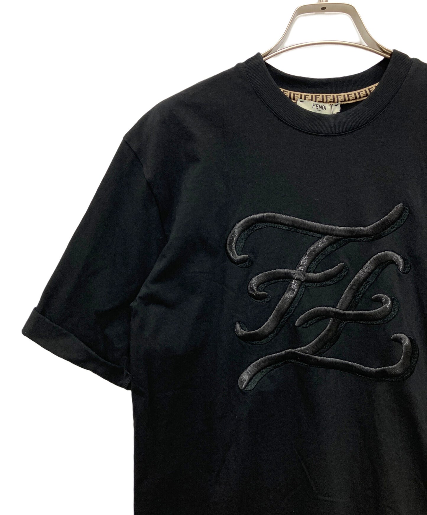 [Pre-owned] FENDI Calligraphy T-shirts FS7011 A9ER