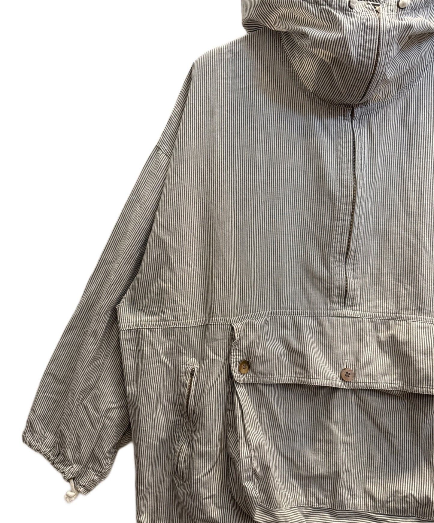 [Pre-owned] I.S. ISSEY MIYAKE SPORT Hickory-Striped Hoodie