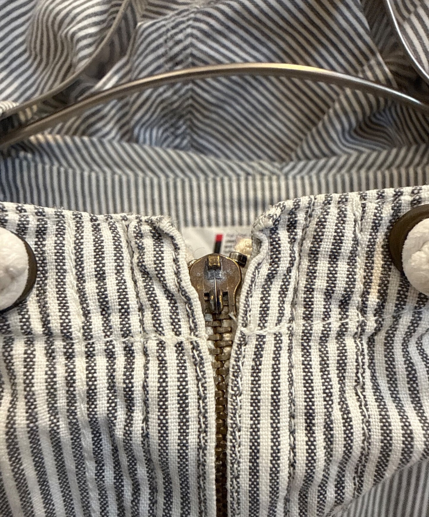 [Pre-owned] I.S. ISSEY MIYAKE SPORT Hickory-Striped Hoodie