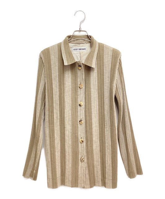 [Pre-owned] ISSEY MIYAKE pleated shirt jacket IM74-FD602