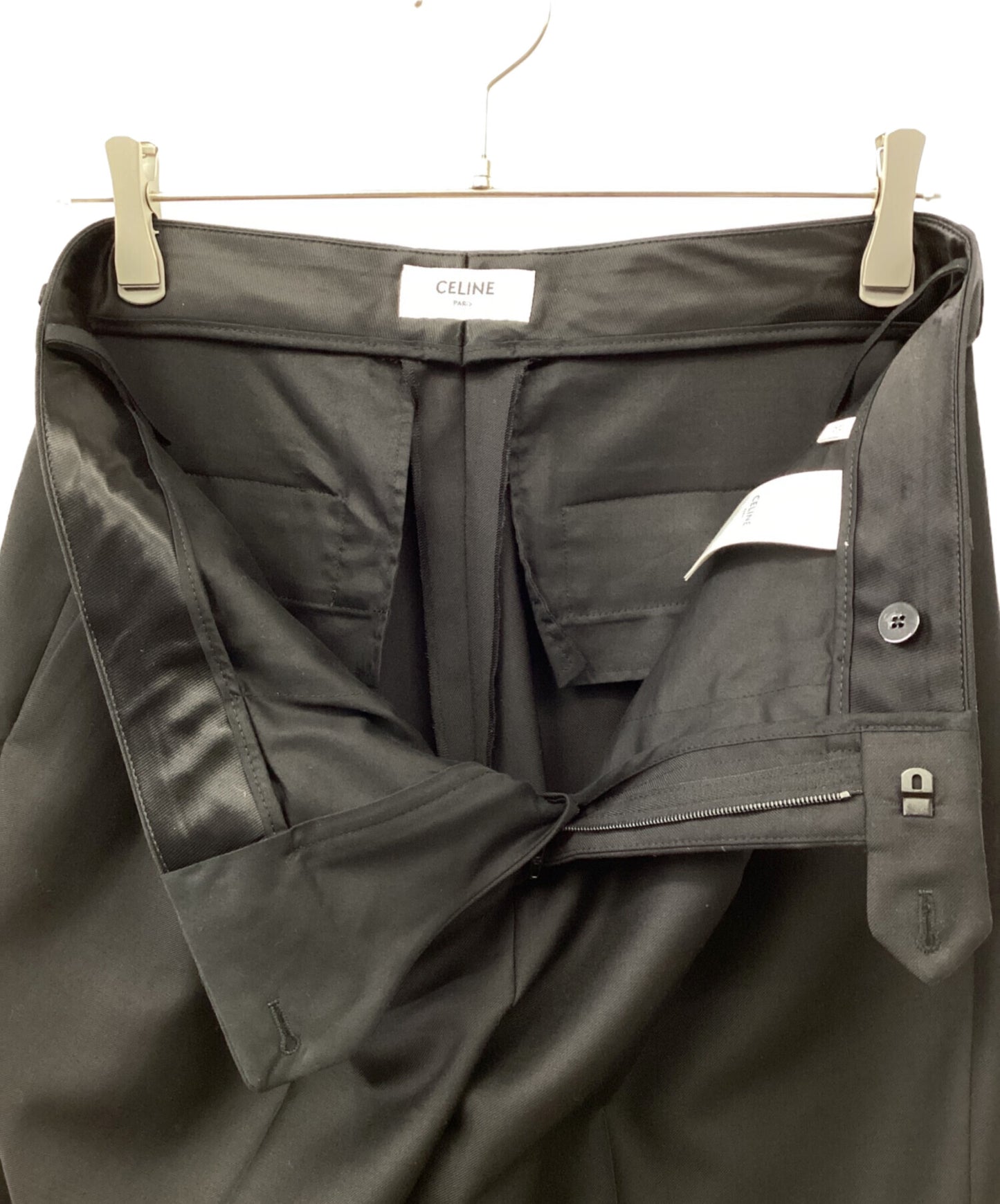 [Pre-owned] CELINE Tuck wide pants 2P498244M