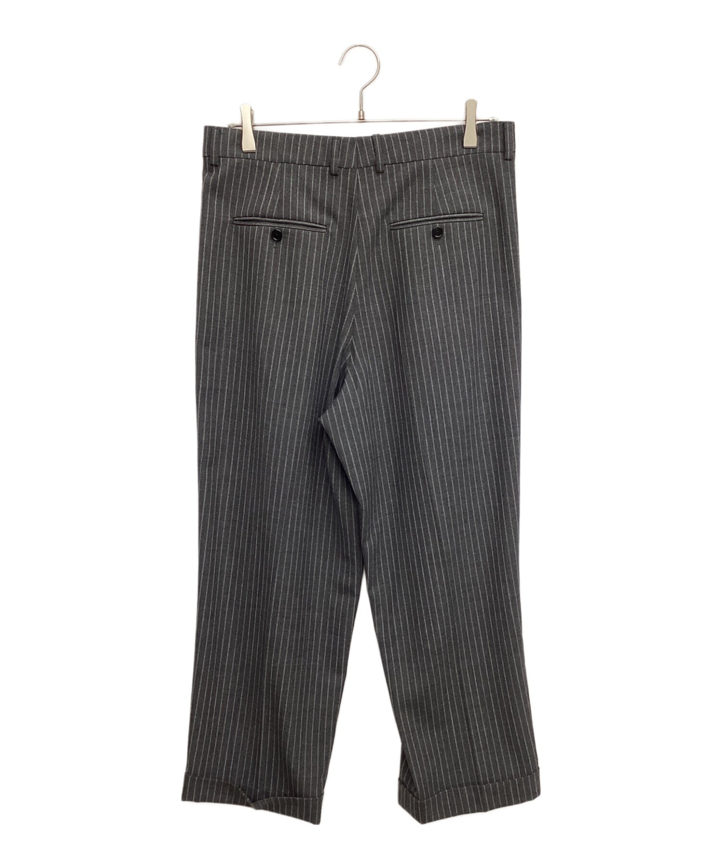 [Pre-owned] CELINE Tucked wide stripe pants 2P498158M