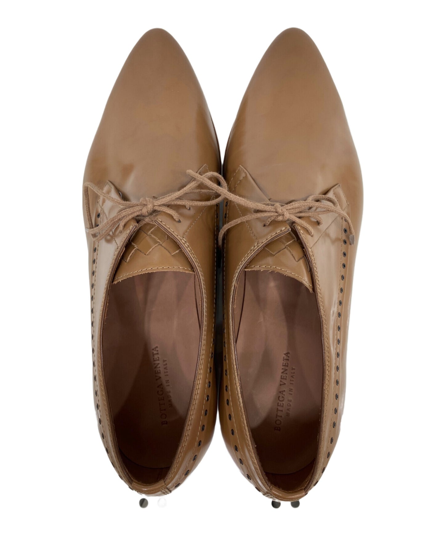 [Pre-owned] BOTTEGA VENETA Plain Toe Dove Dress Shoes