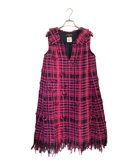[Pre-owned] CHANEL Sleeveless Tweed Dress P49009V36112