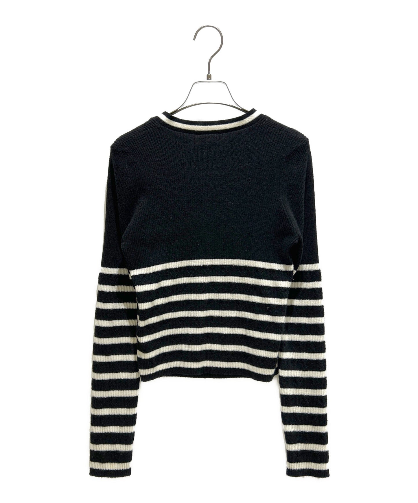 [Pre-owned] CHANEL Coco Border Ensemble Cardigan / Coco Mark / Cashmere / Cashmere Cardigan P73508K10567