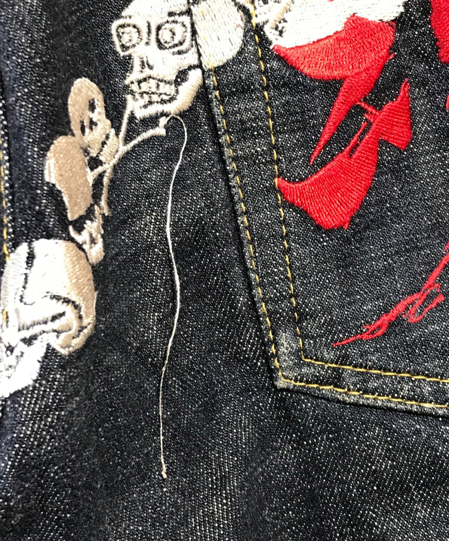 [Pre-owned] EVISU Martial Spirit Skull Denim Pants