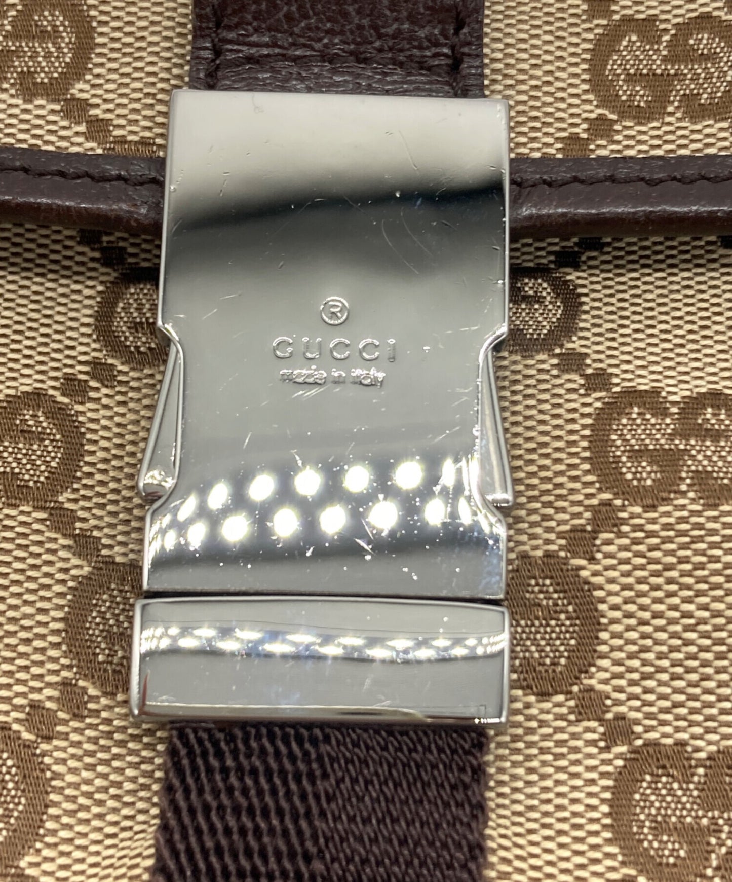 [Pre-owned] GUCCI GG canvas shoulder pouch 131236