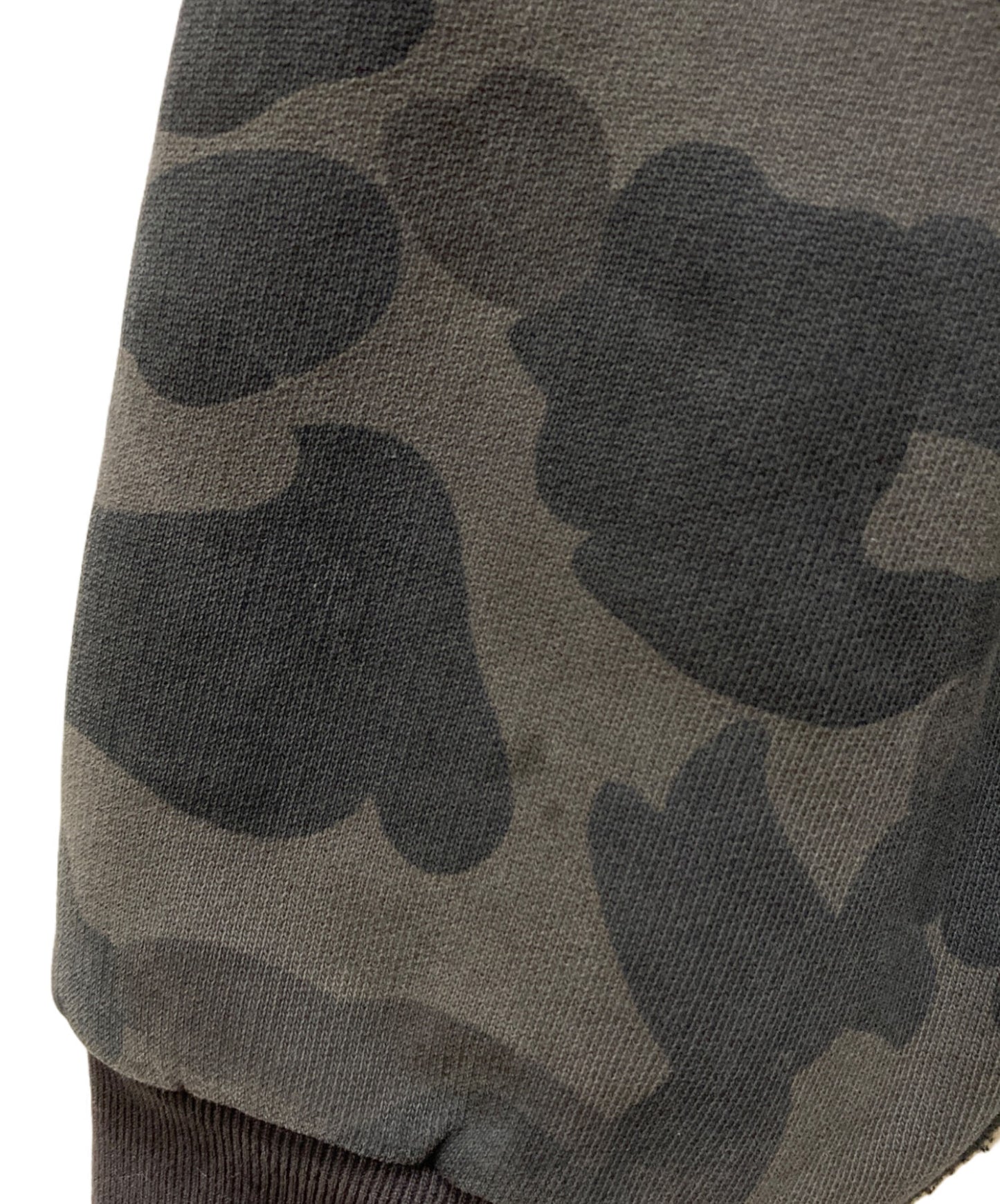 [Pre-owned] A BATHING APE 1st Camo Heavy Wash Cropped Fit Zip Hoodie 001zpl301308m